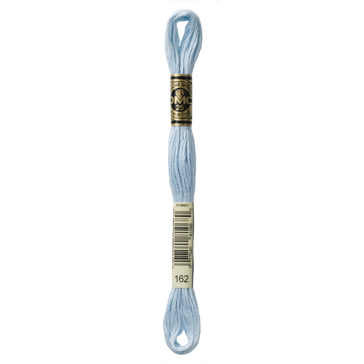 DMC Mouliné Spécial 25, colore 162, matassina da 8 metri, 100% cotone