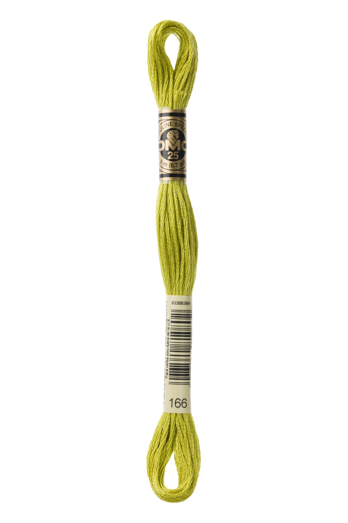 DMC Mouliné Spécial 25, colore 166, matassina da 8 metri, 100% cotone