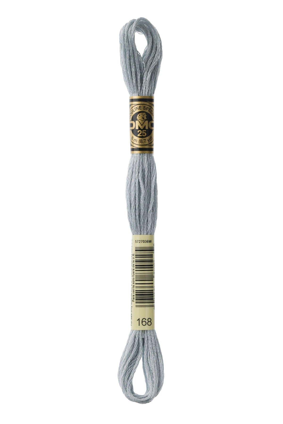 DMC Mouliné Spécial 25, colore 168, matassina da 8 metri, 100% cotone