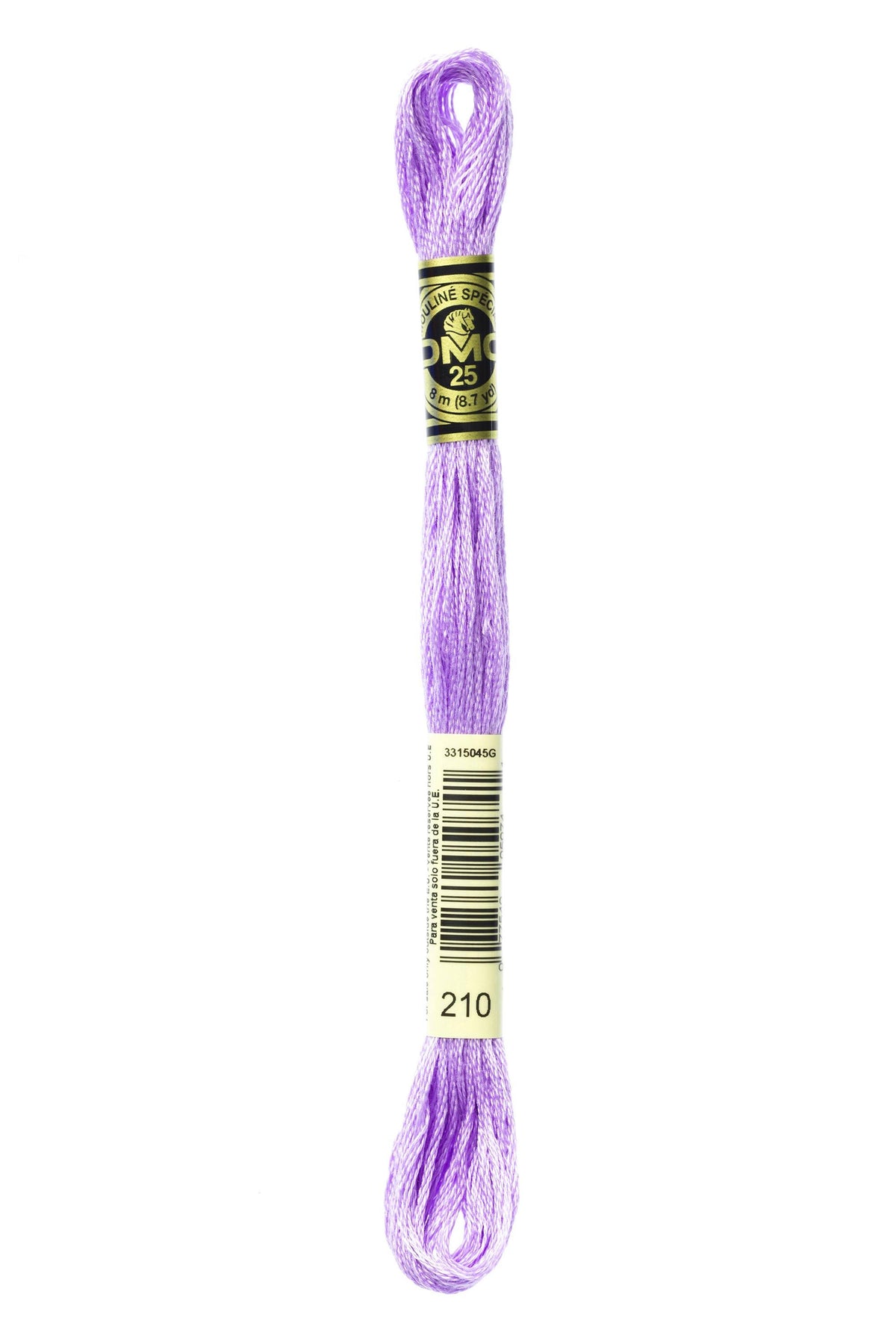 DMC Mouliné Spécial 25, colore 210, matassina da 8 metri, 100% cotone