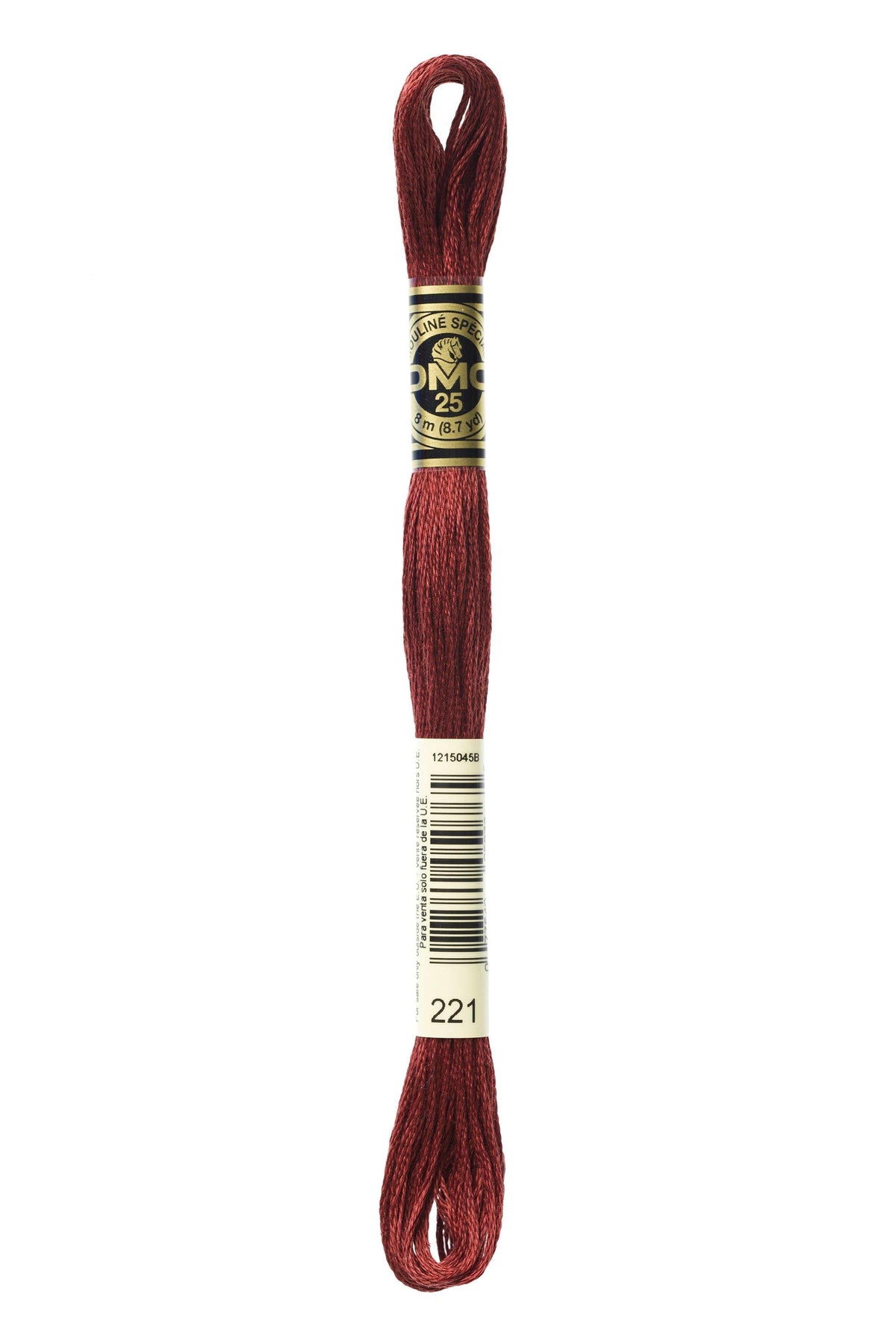 DMC Mouliné Spécial 25, colore 221, matassina da 8 metri, 100% cotone