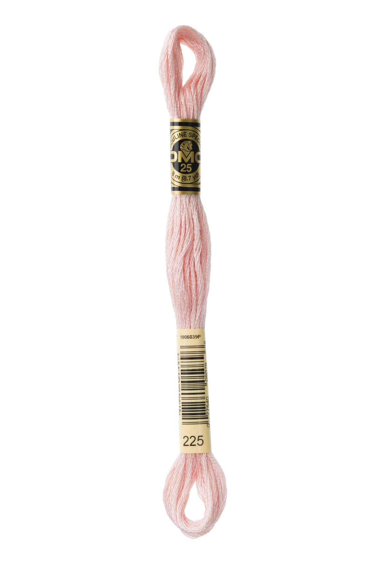 DMC Mouliné Spécial 25, colore 225, matassina da 8 metri, 100% cotone