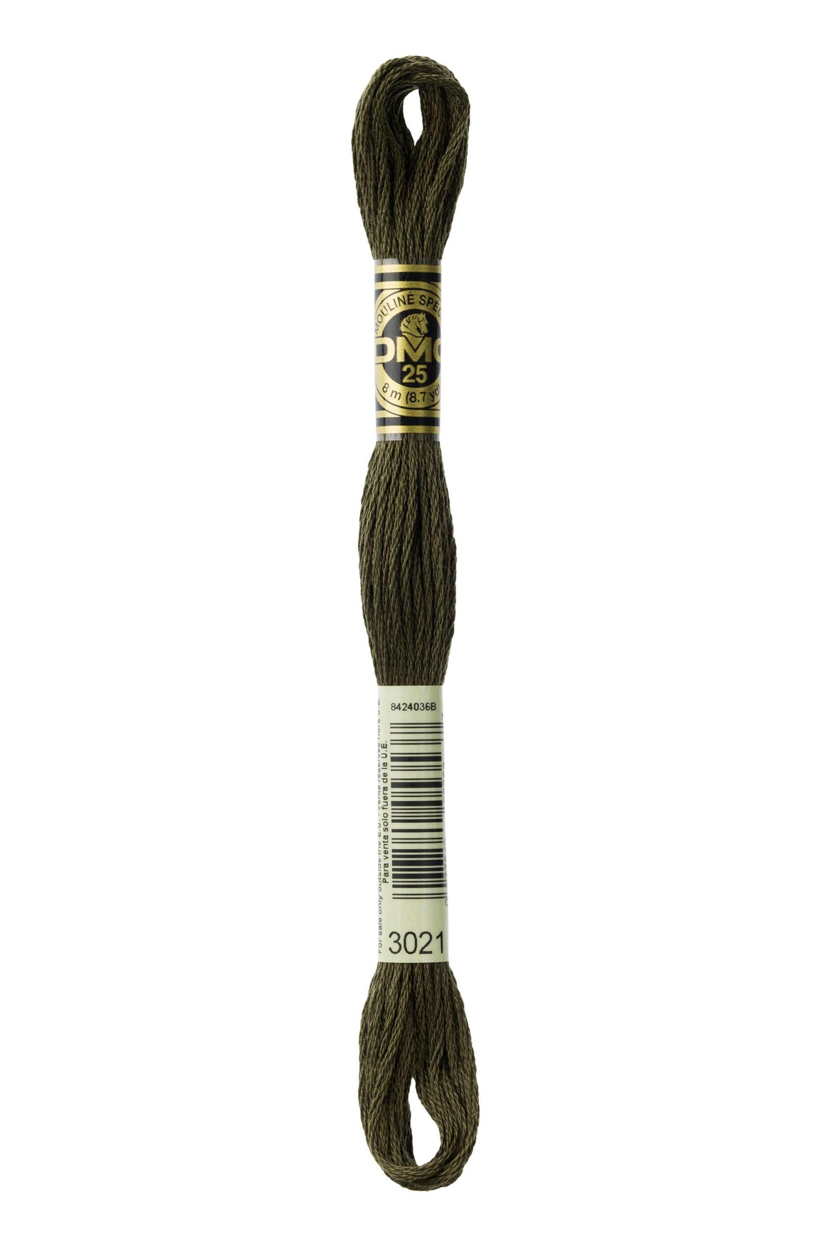 DMC Mouliné Spécial 25, colore 3021, matassina da 8 metri, 100% cotone