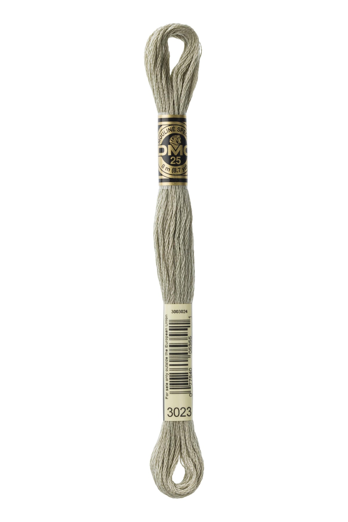DMC Mouliné Spécial 25, colore 3023, matassina da 8 metri, 100% cotone