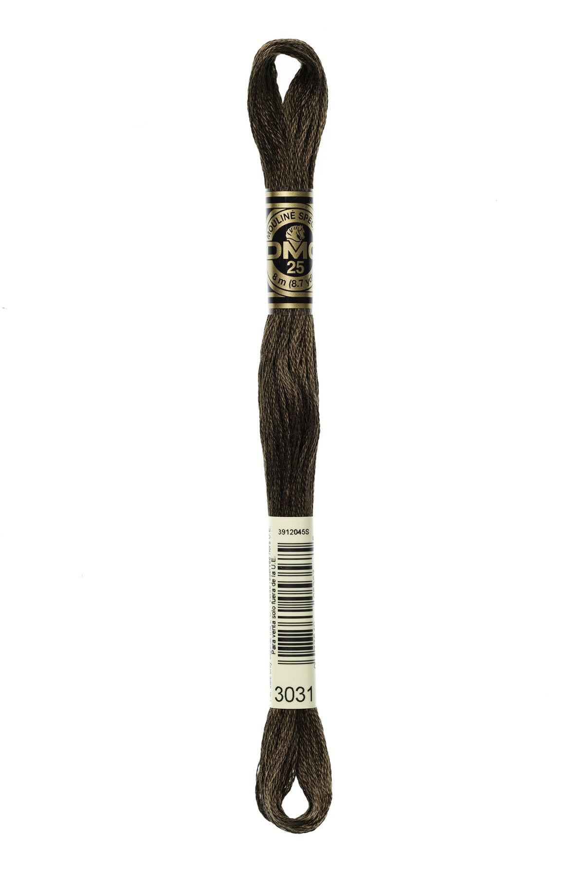 DMC Mouliné Spécial 25, colore 3031, matassina da 8 metri, 100% cotone