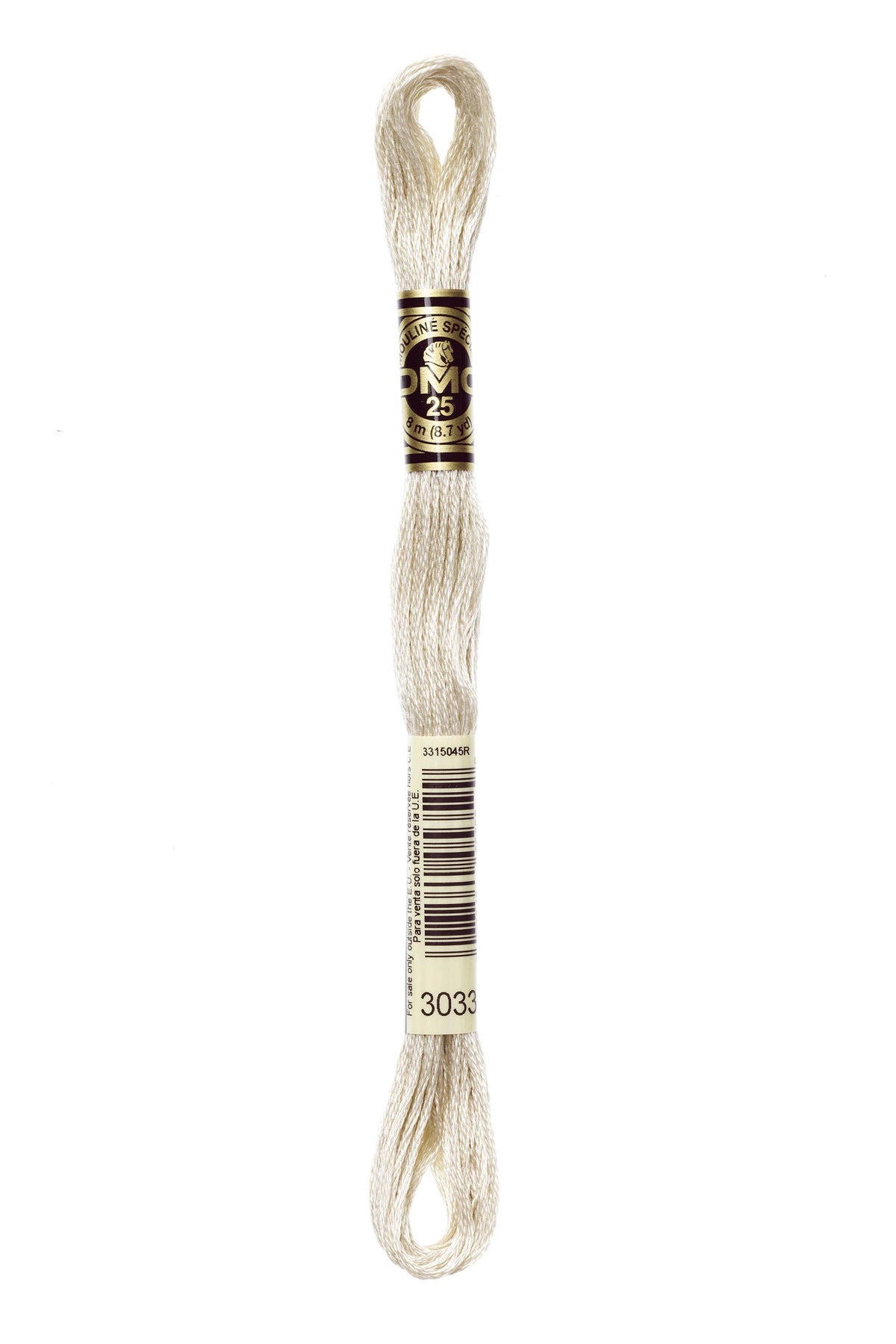 DMC Mouliné Spécial 25, colore 3033, matassina da 8 metri, 100% cotone