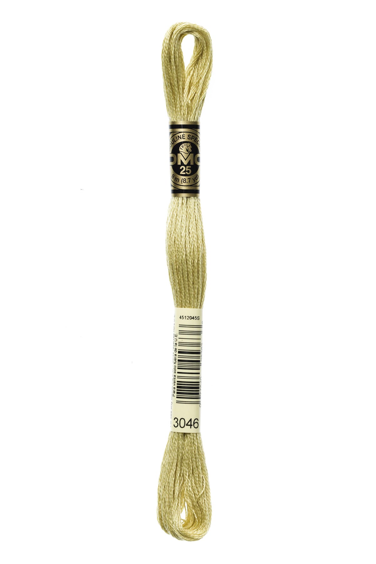 DMC Mouliné Spécial 25, colore 3046, matassina da 8 metri, 100% cotone