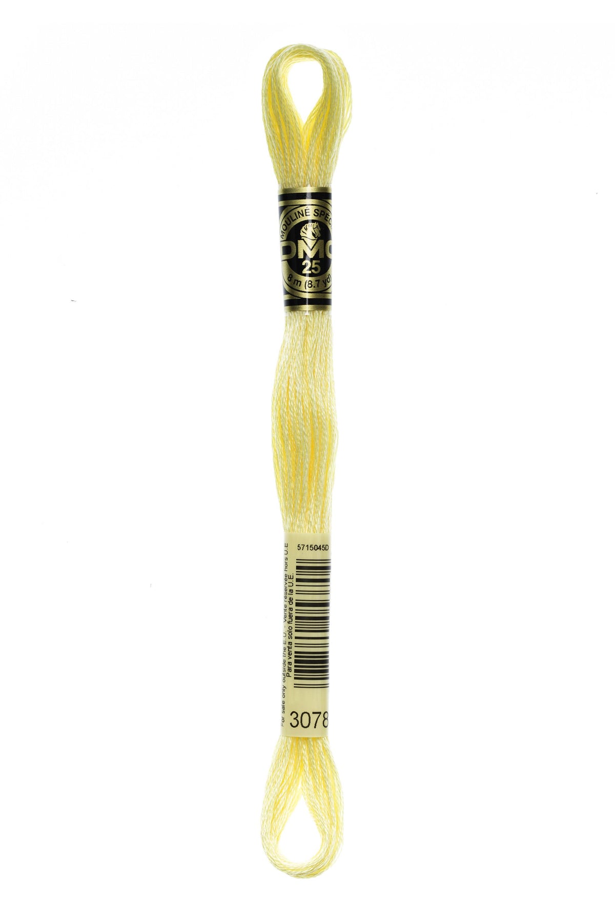 DMC Mouliné Spécial 25, colore 3078, matassina da 8 metri, 100% cotone