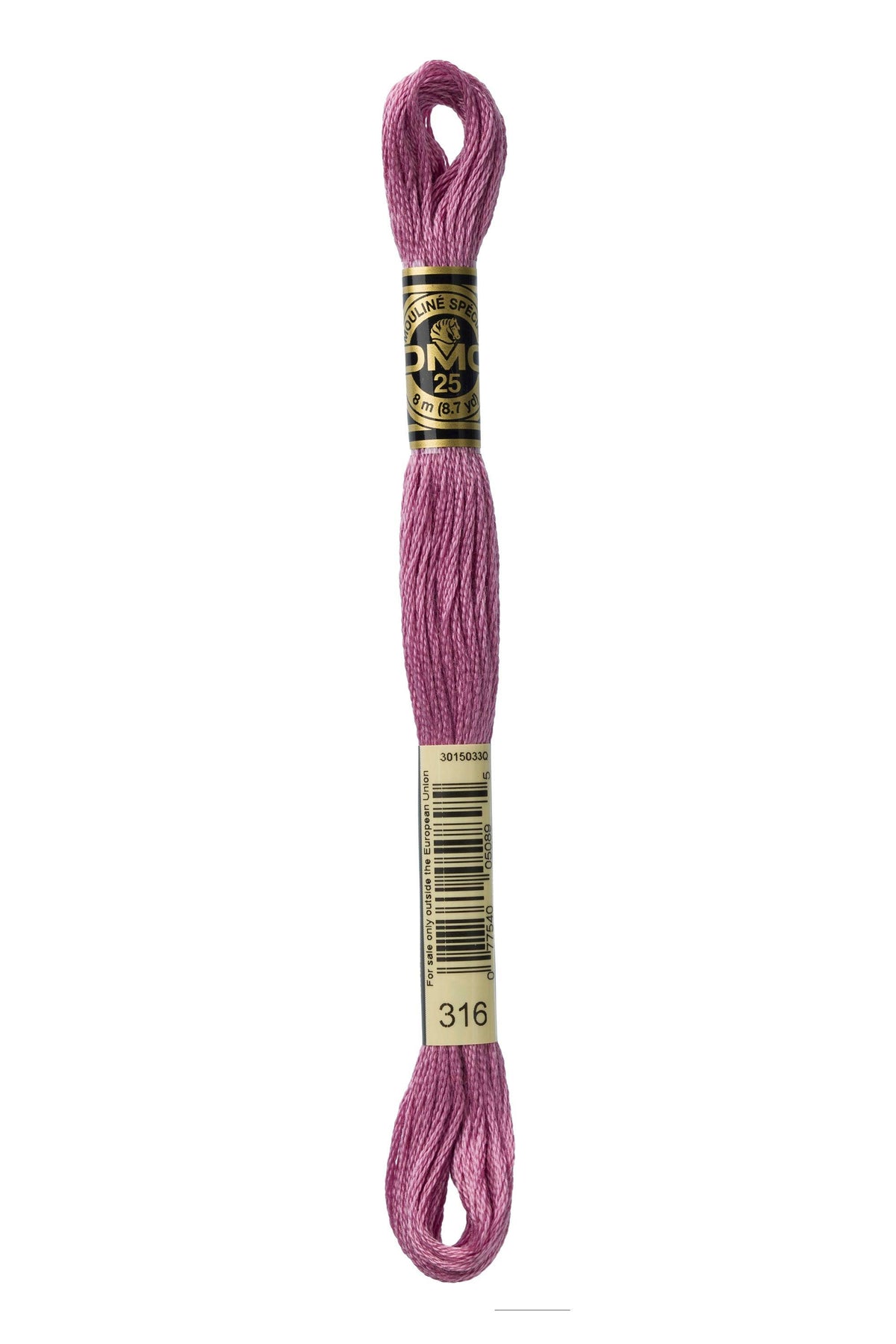 DMC Mouliné Spécial 25, colore 316, matassina da 8 metri, 100% cotone
