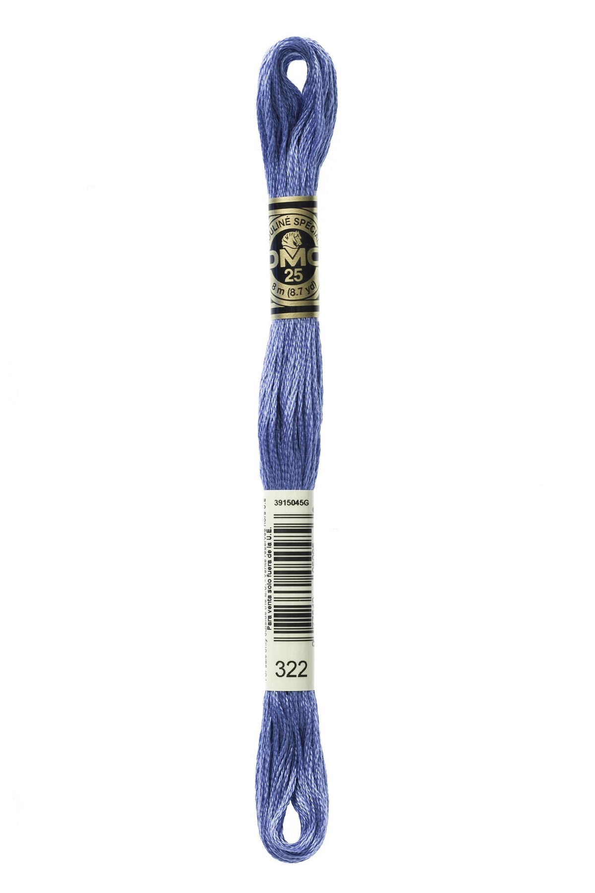 DMC Mouliné Spécial 25, colore 322, matassina da 8 metri, 100% cotone