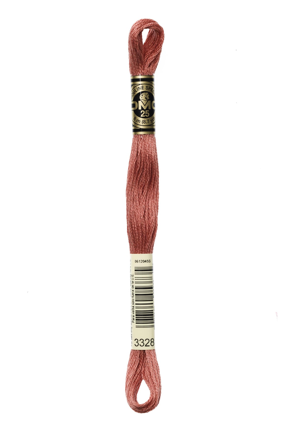 DMC Mouliné Spécial 25, colore 3328, matassina da 8 metri, 100% cotone