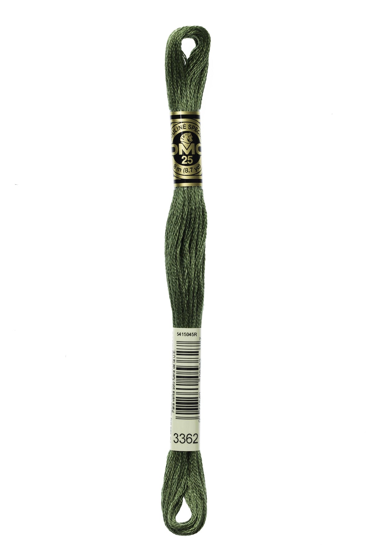 DMC Mouliné Spécial 25, colore 3362, matassina da 8 metri, 100% cotone