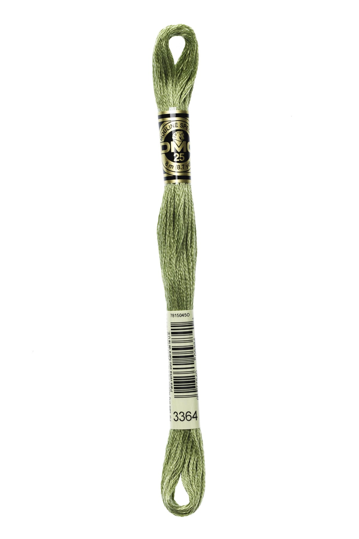DMC Mouliné Spécial 25, colore 3364, matassina da 8 metri, 100% cotone