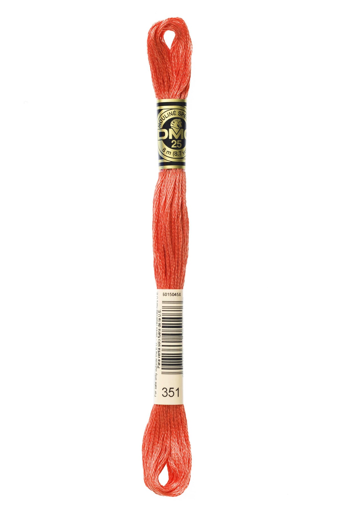 DMC Mouliné Spécial 25, colore 351, matassina da 8 metri, 100% cotone