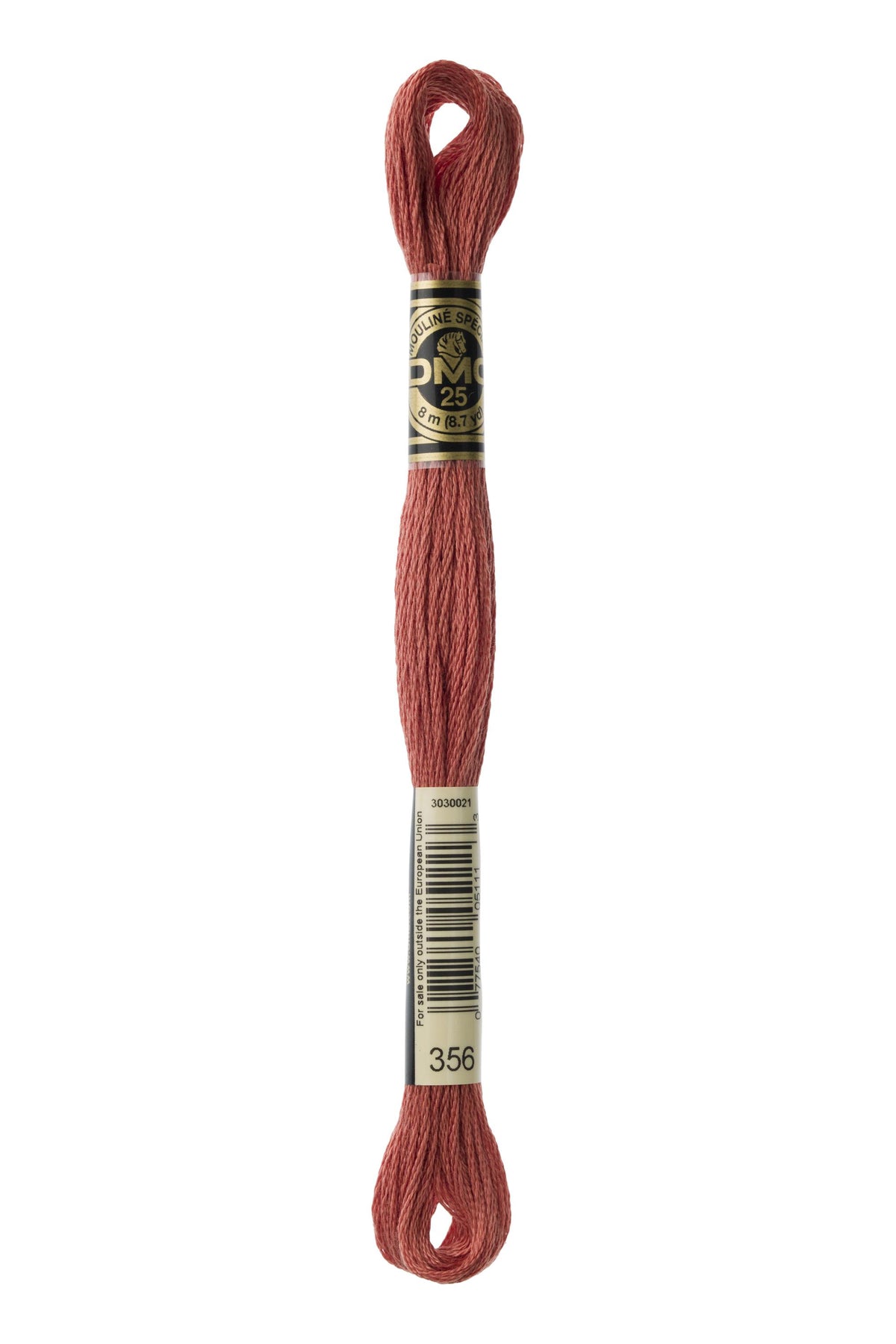 DMC Mouliné Spécial 25, colore 356, matassina da 8 metri, 100% cotone