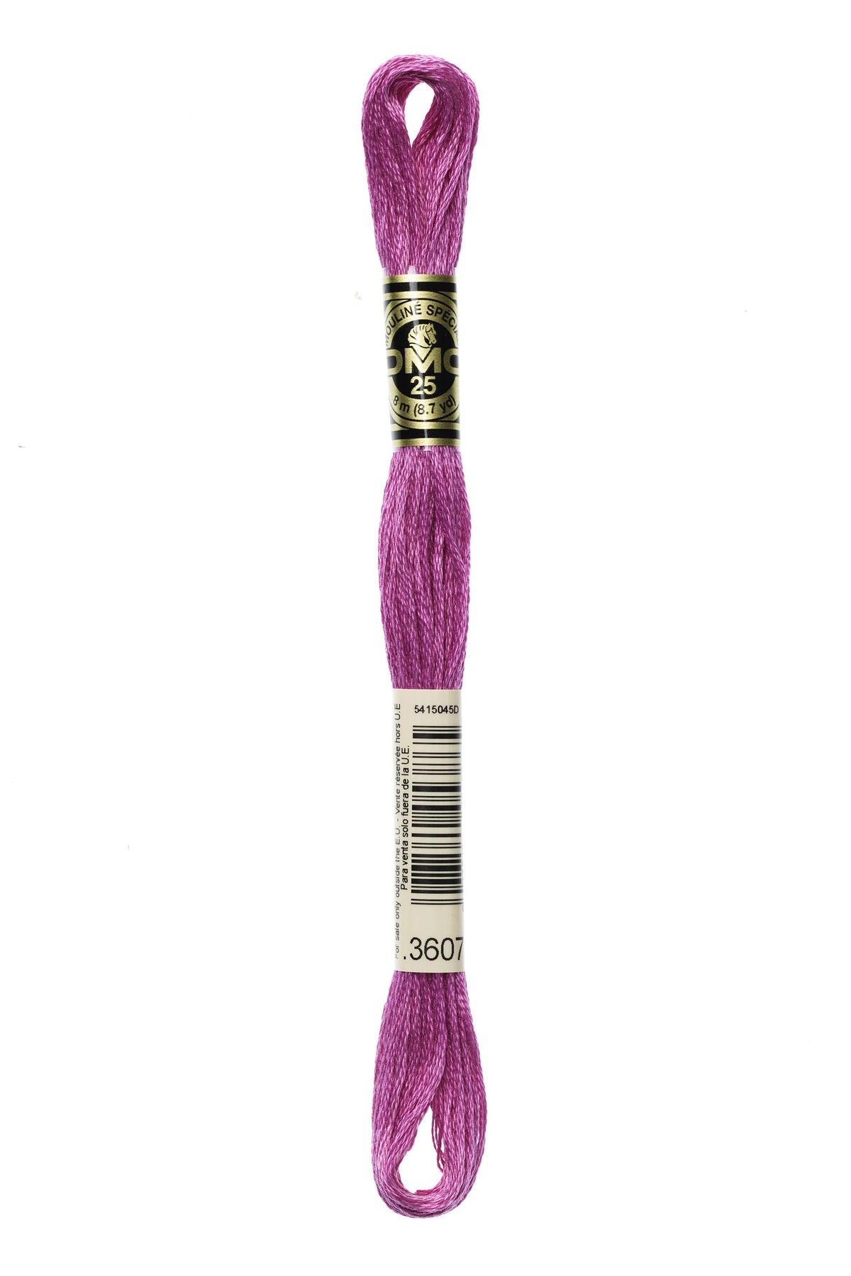 DMC Mouliné Spécial 25, colore 3607, matassina da 8 metri, 100% cotone
