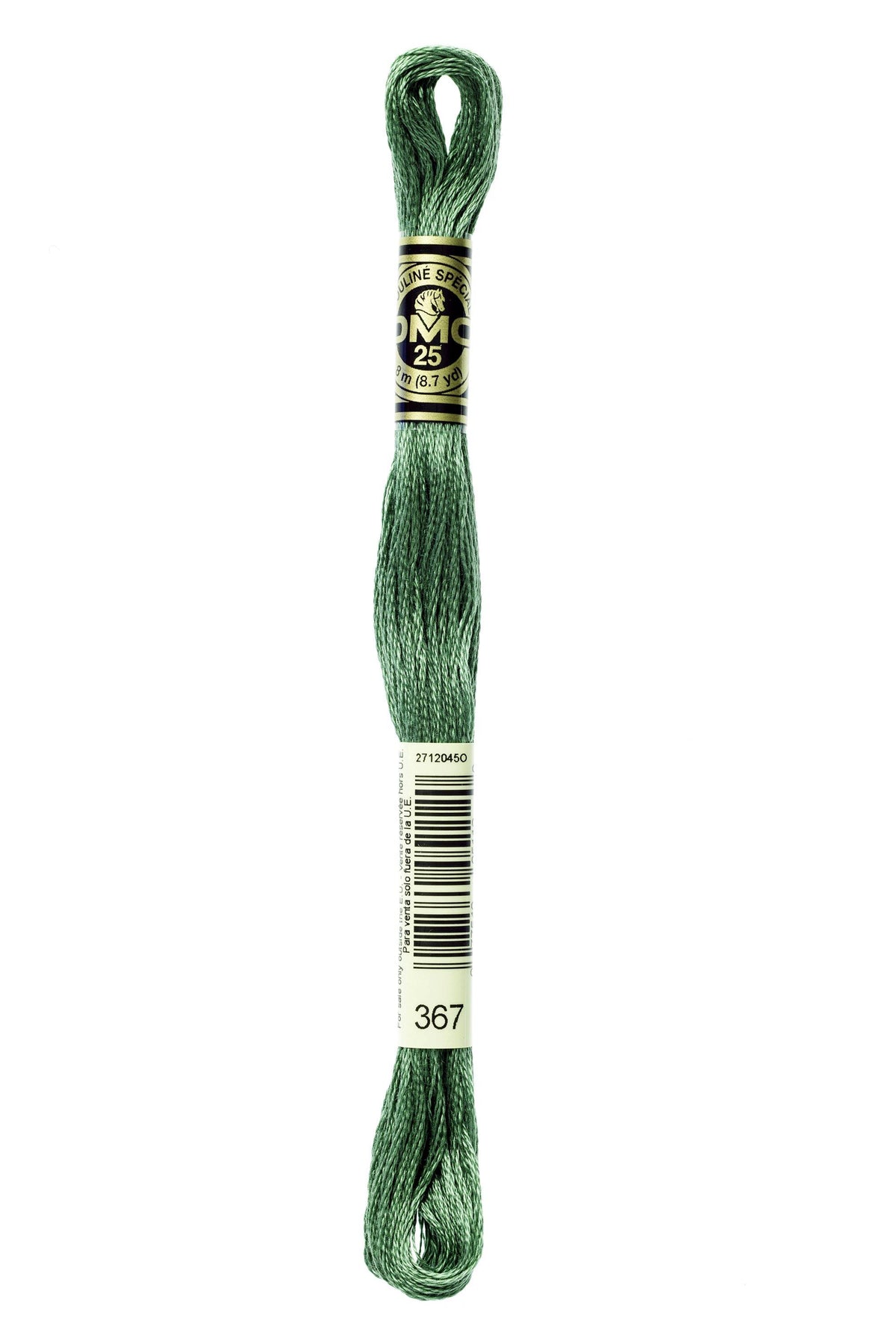 DMC Mouliné Spécial 25, colore 367, matassina da 8 metri, 100% cotone
