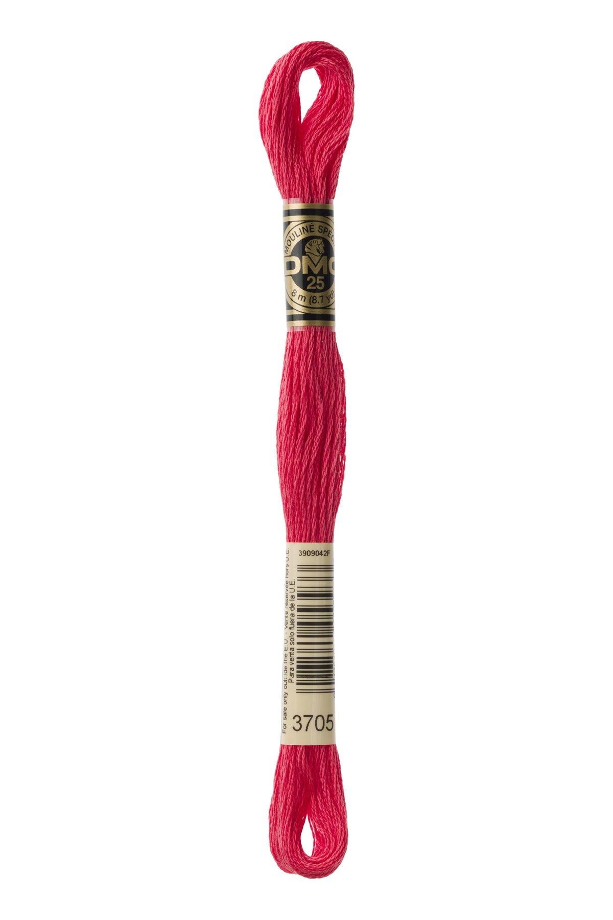 DMC Mouliné Spécial 25, colore 3705, matassina da 8 metri, 100% cotone