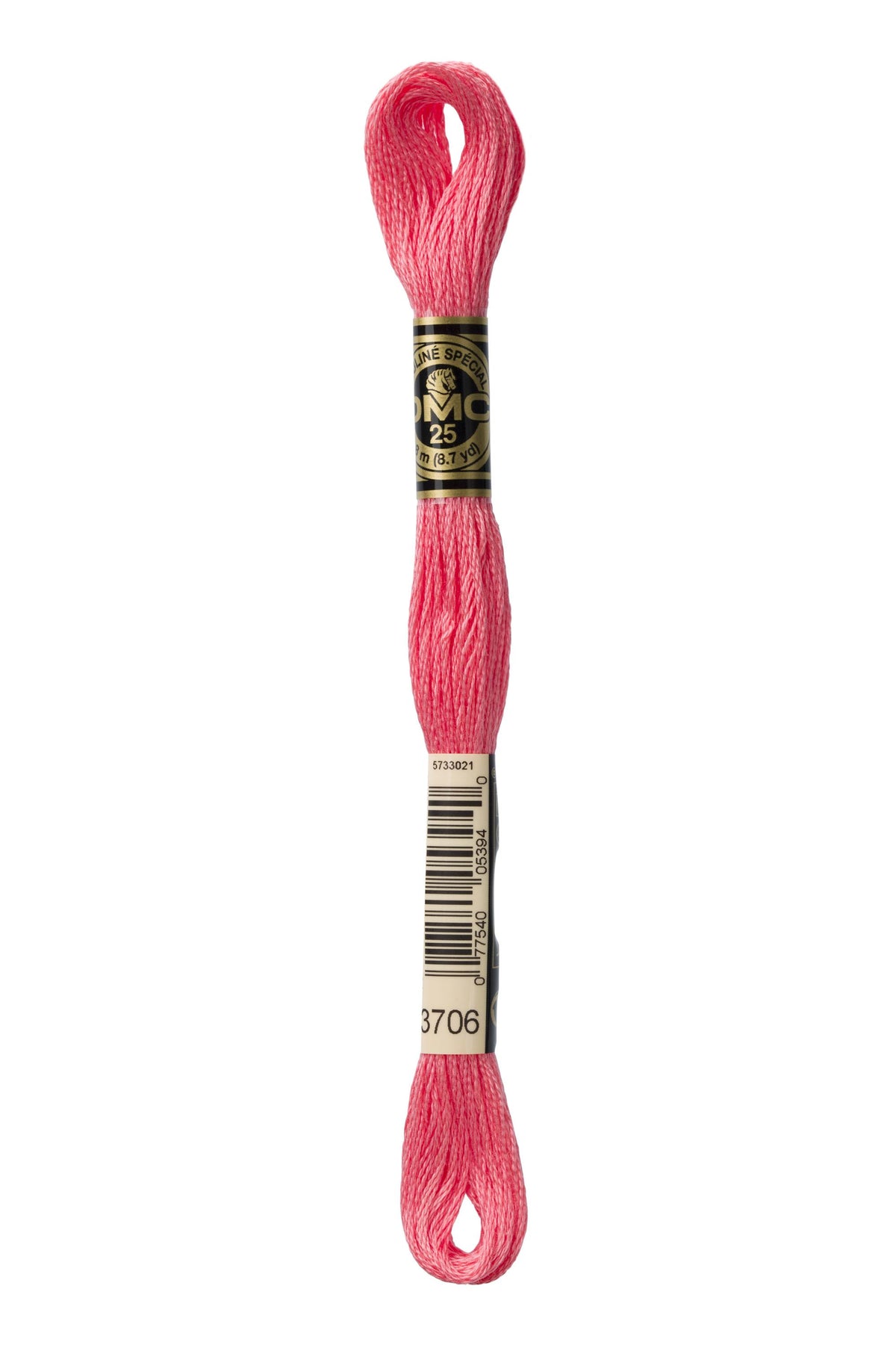 DMC Mouliné Spécial 25, colore 3706, matassina da 8 metri, 100% cotone
