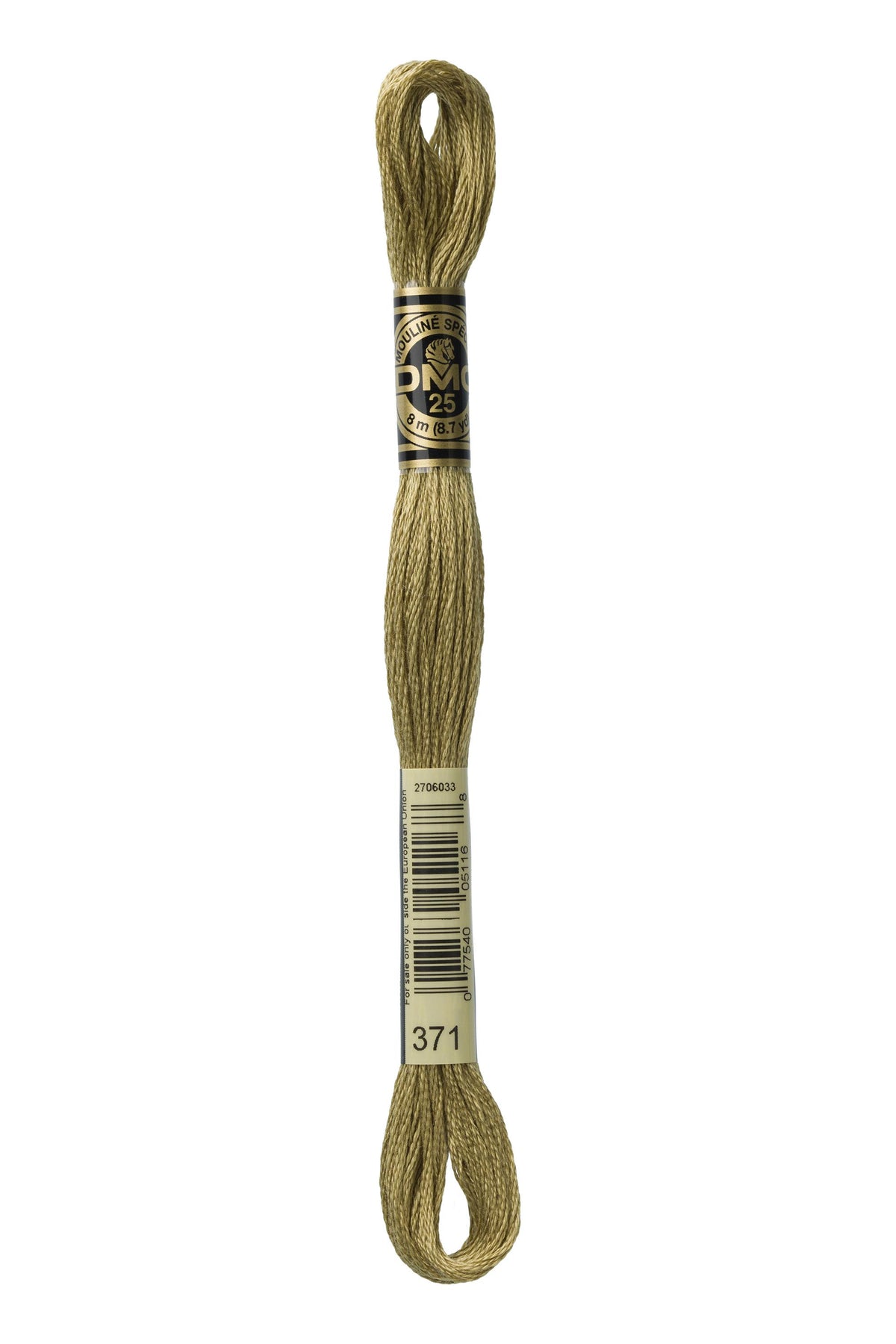 DMC Mouliné Spécial 25, colore 371, matassina da 8 metri, 100% cotone