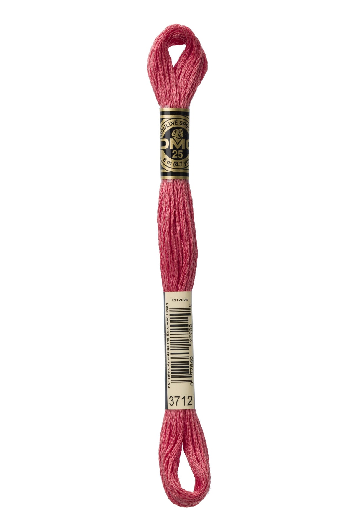 DMC Mouliné Spécial 25, colore 3712, matassina da 8 metri, 100% cotone