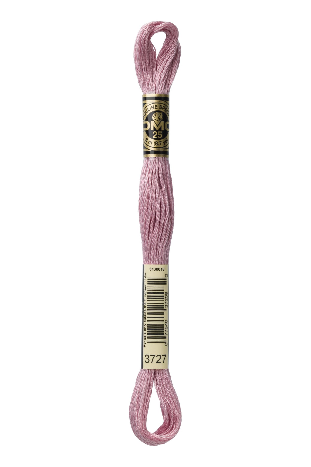 DMC Mouliné Spécial 25, colore 3727, matassina da 8 metri, 100% cotone