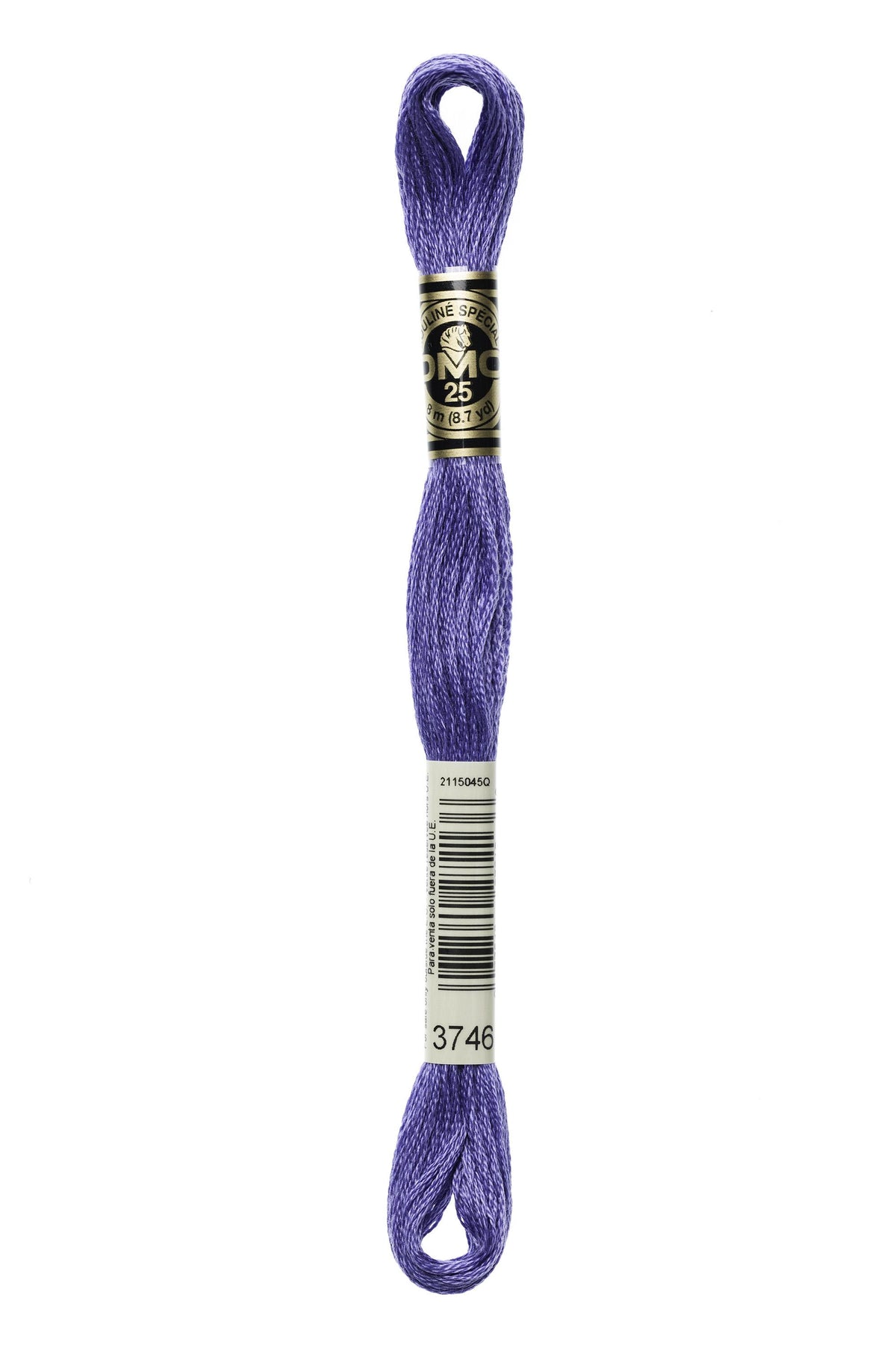 DMC Mouliné Spécial 25, colore 3746, matassina da 8 metri, 100% cotone