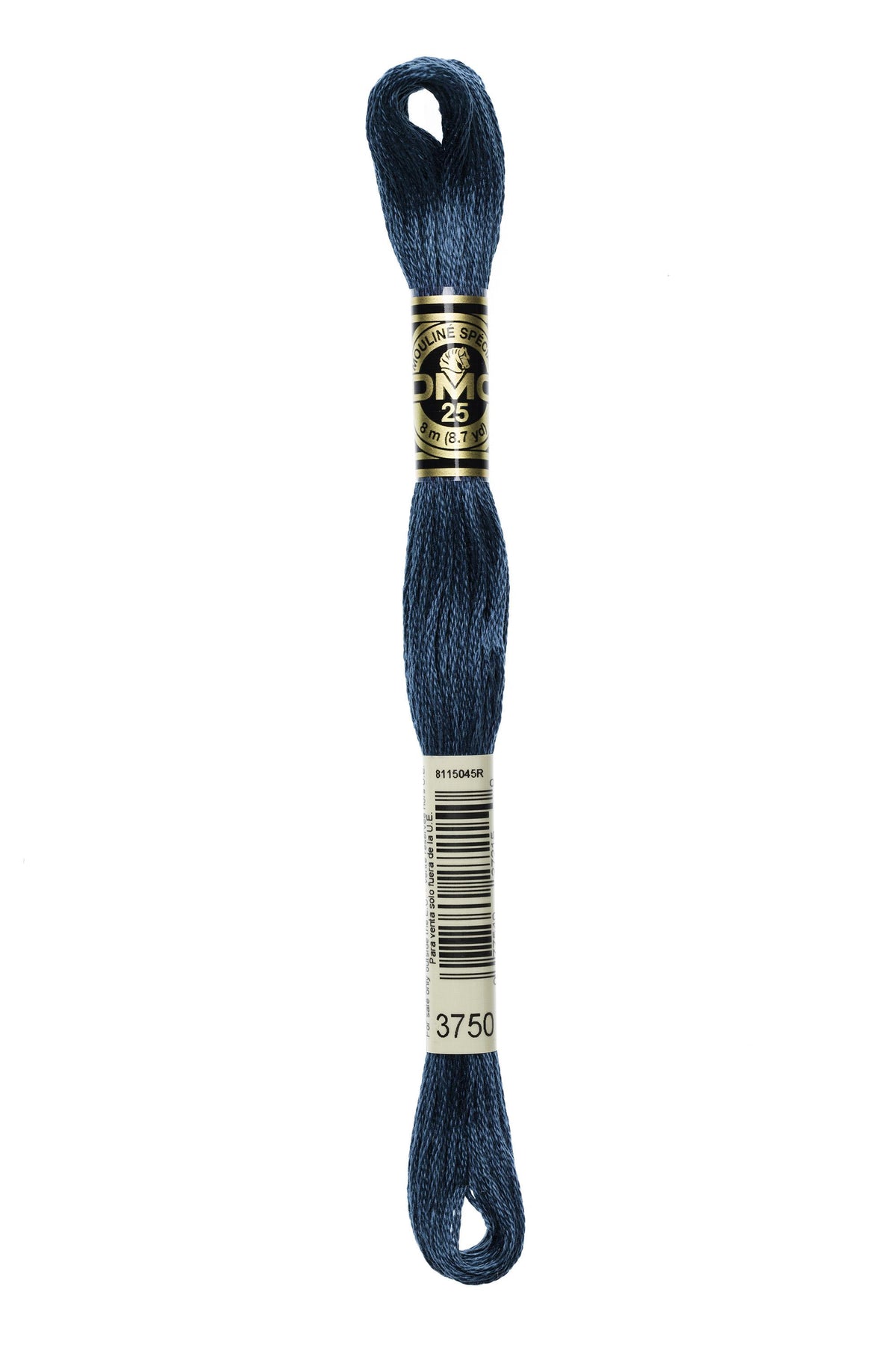 DMC Mouliné Spécial 25, colore 3750, matassina da 8 metri, 100% cotone