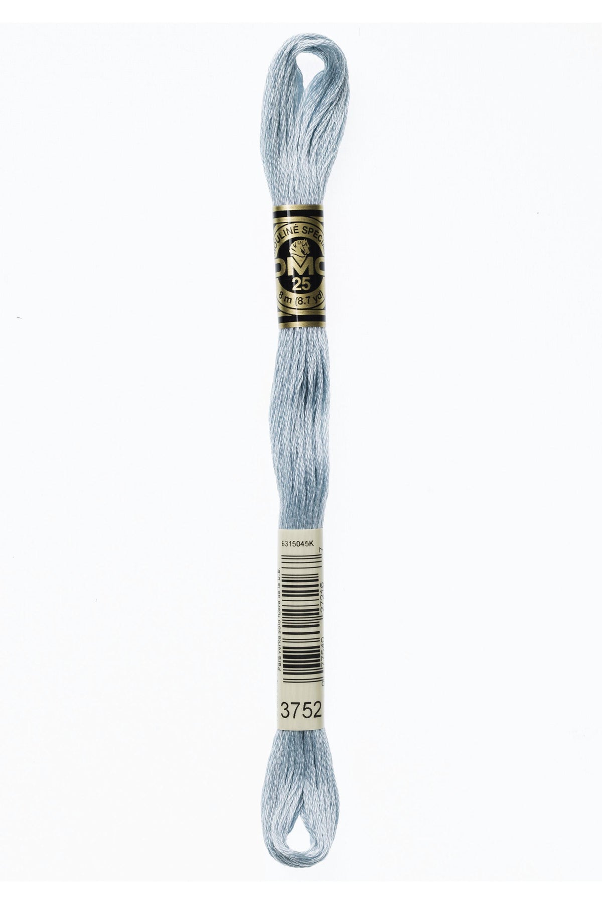 DMC Mouliné Spécial 25, colore 3752, matassina da 8 metri, 100% cotone