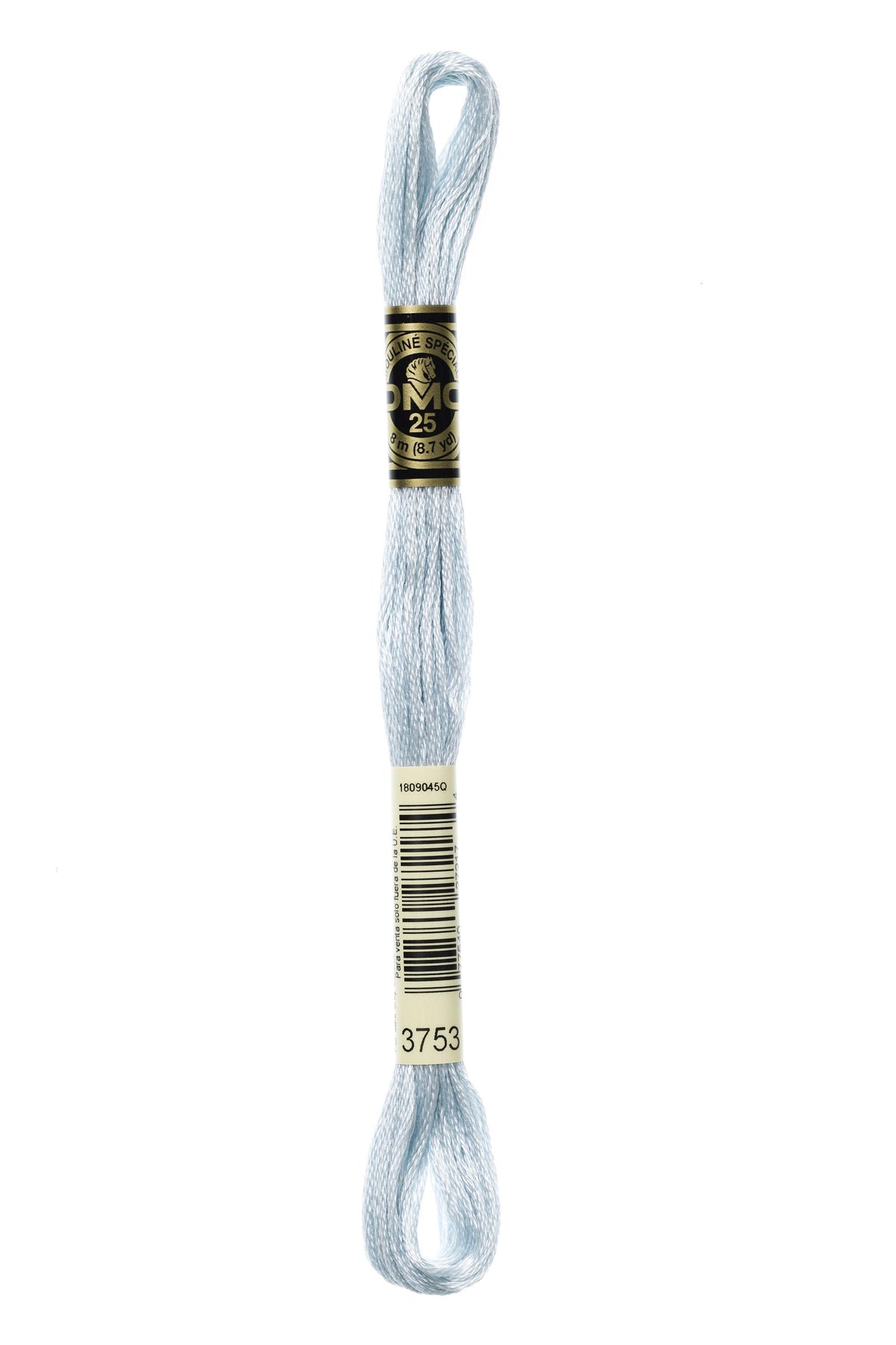 DMC Mouliné Spécial 25, colore 3753, matassina da 8 metri, 100% cotone