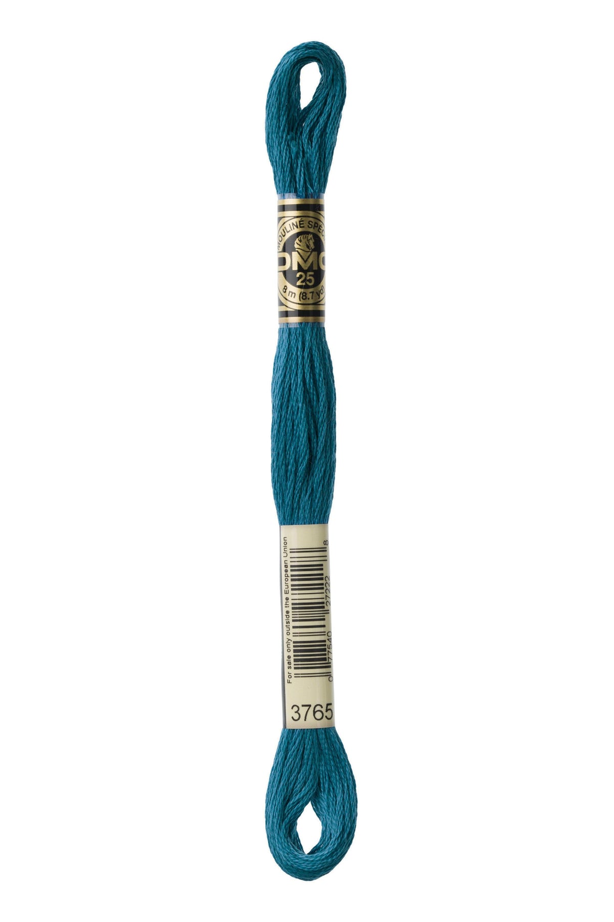 DMC Mouliné Spécial 25, colore 3765, matassina da 8 metri, 100% cotone