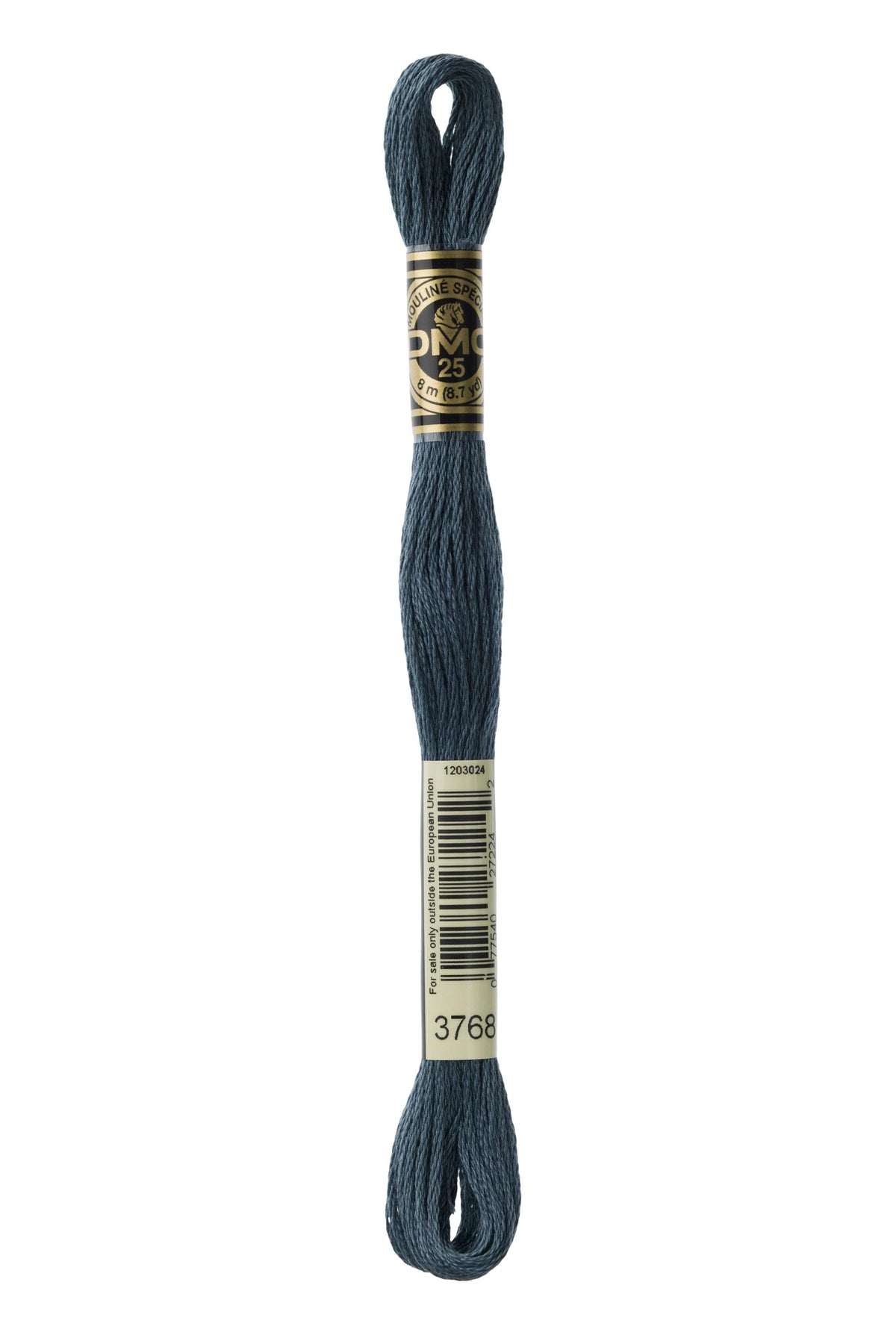 DMC Mouliné Spécial 25, colore 3768, matassina da 8 metri, 100% cotone