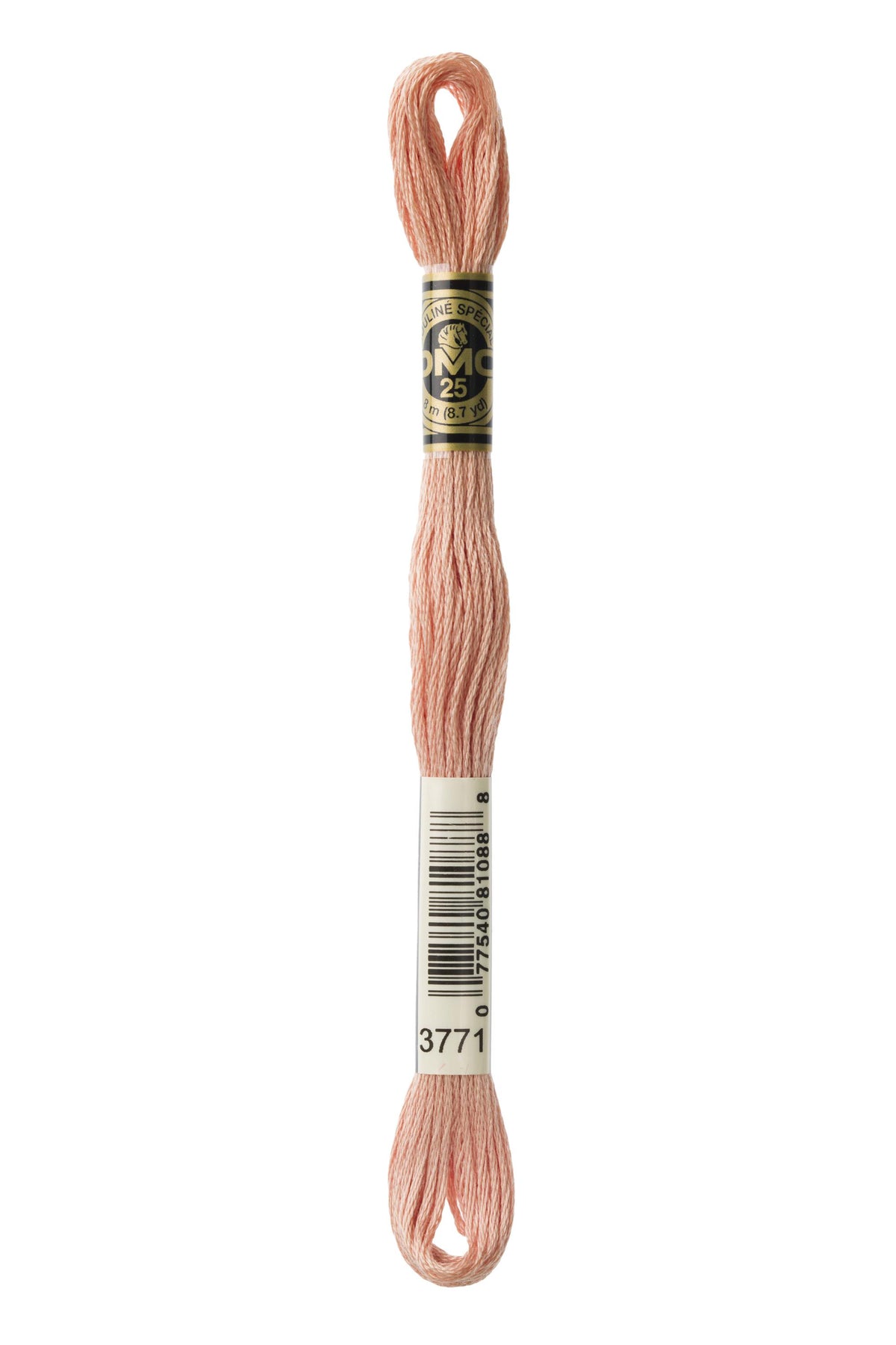 DMC Mouliné Spécial 25, colore 3771, matassina da 8 metri, 100% cotone