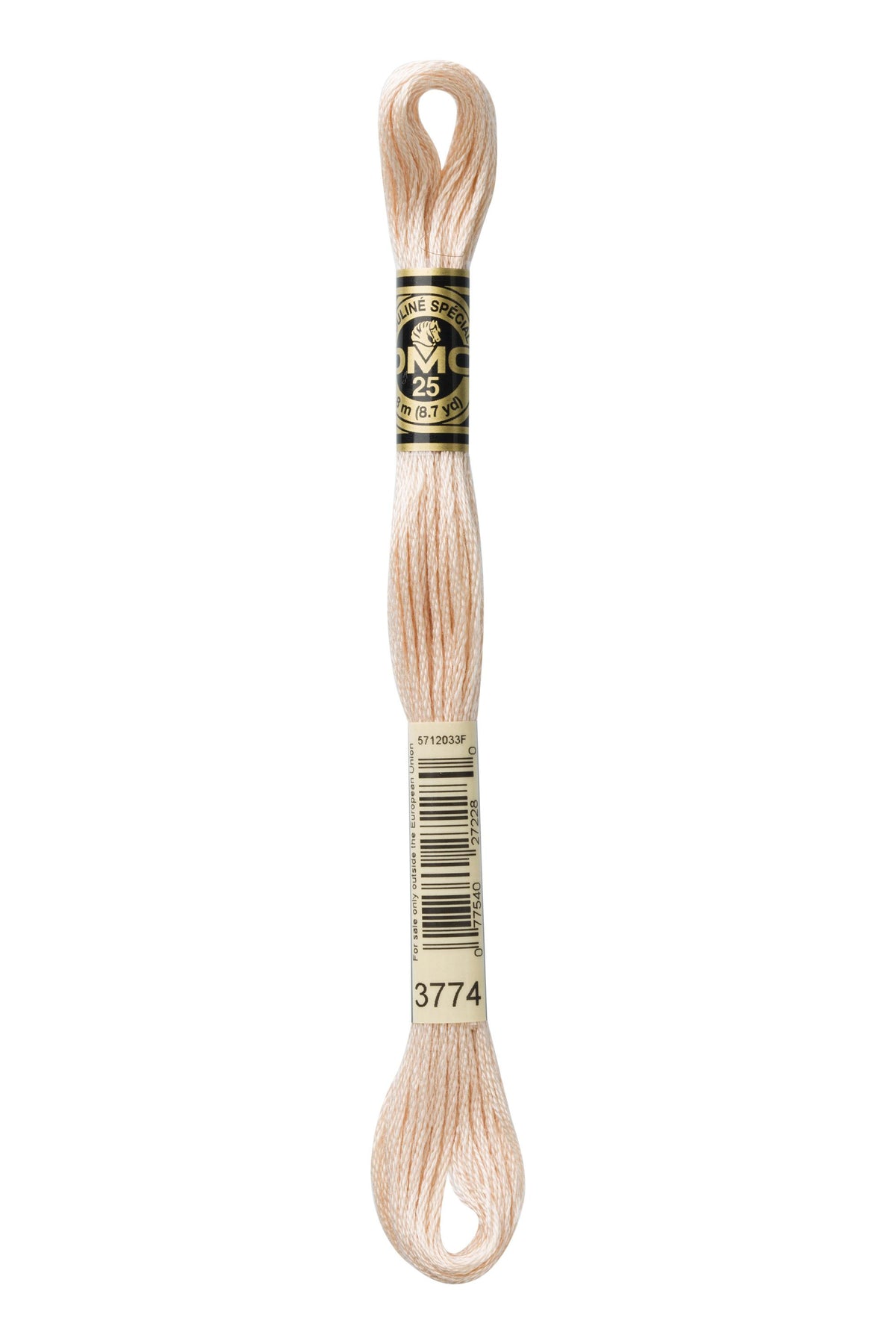 DMC Mouliné Spécial 25, colore 3774, matassina da 8 metri, 100% cotone