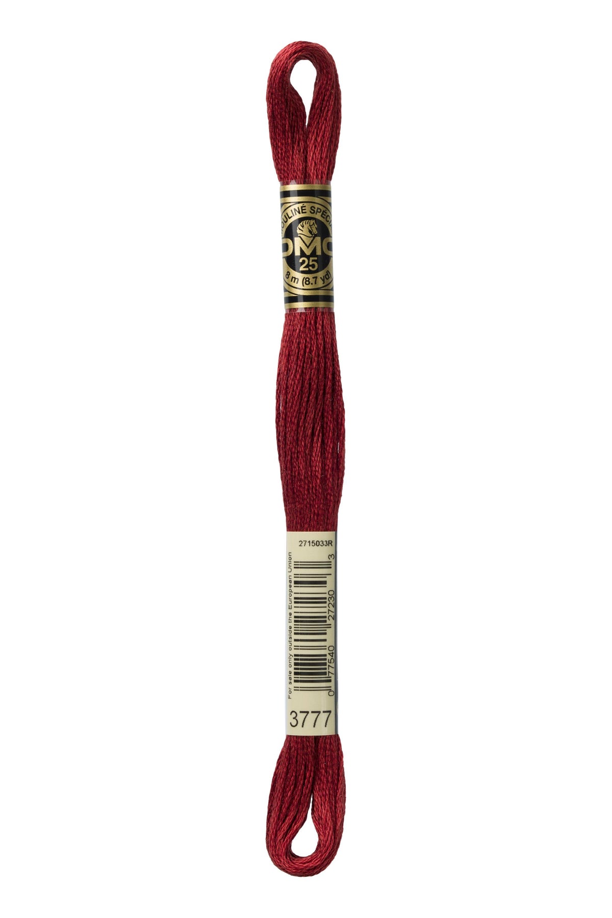 DMC Mouliné Spécial 25, colore 3777, matassina da 8 metri, 100% cotone