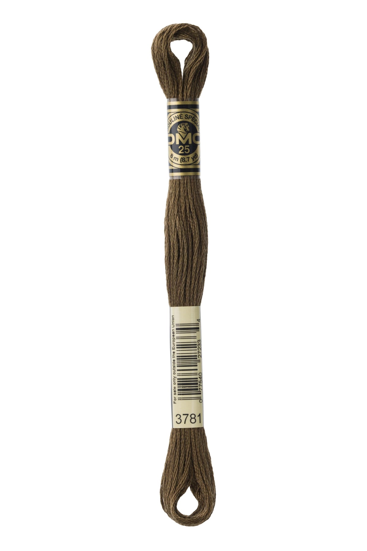 DMC Mouliné Spécial 25, colore 3781, matassina da 8 metri, 100% cotone