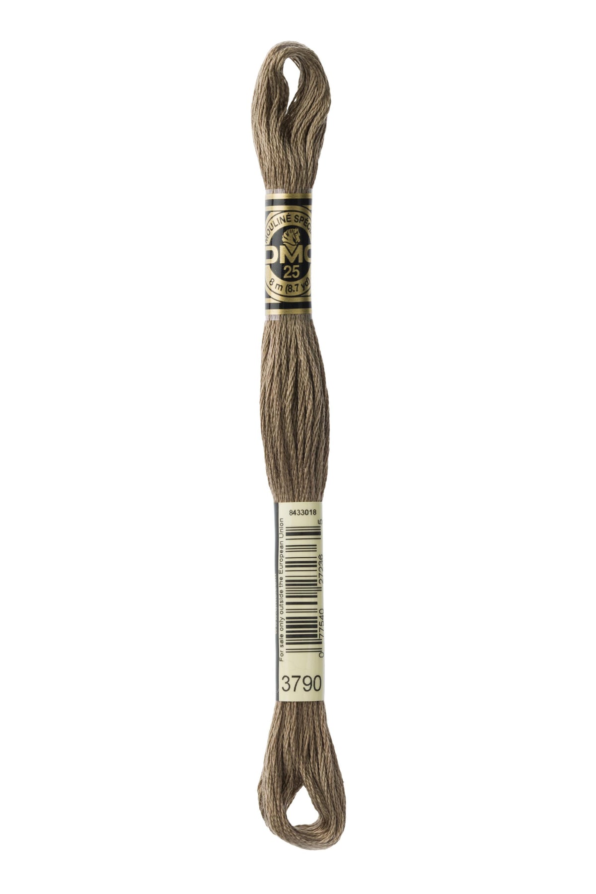 DMC Mouliné Spécial 25, colore 3790, matassina da 8 metri, 100% cotone