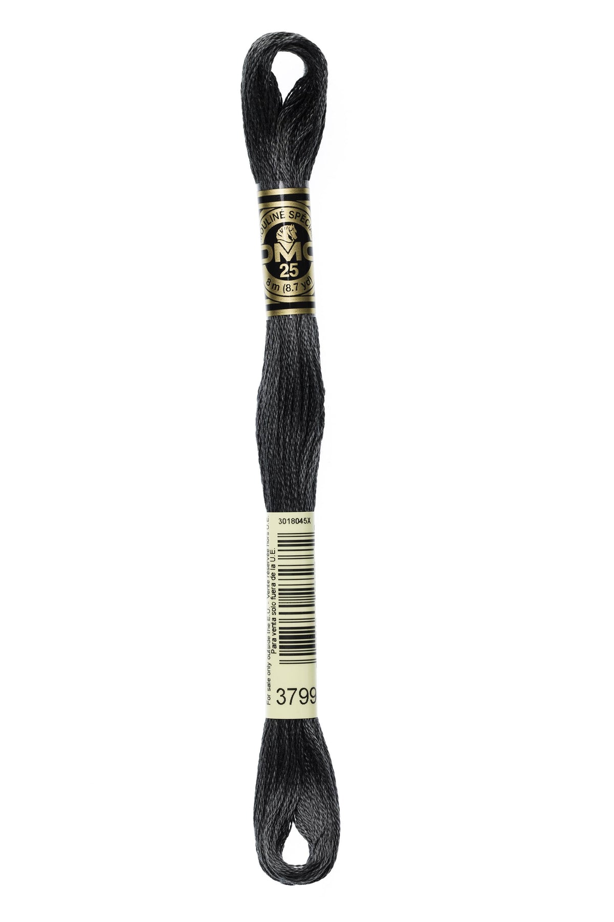 DMC Mouliné Spécial 25, colore 3799, matassina da 8 metri, 100% cotone