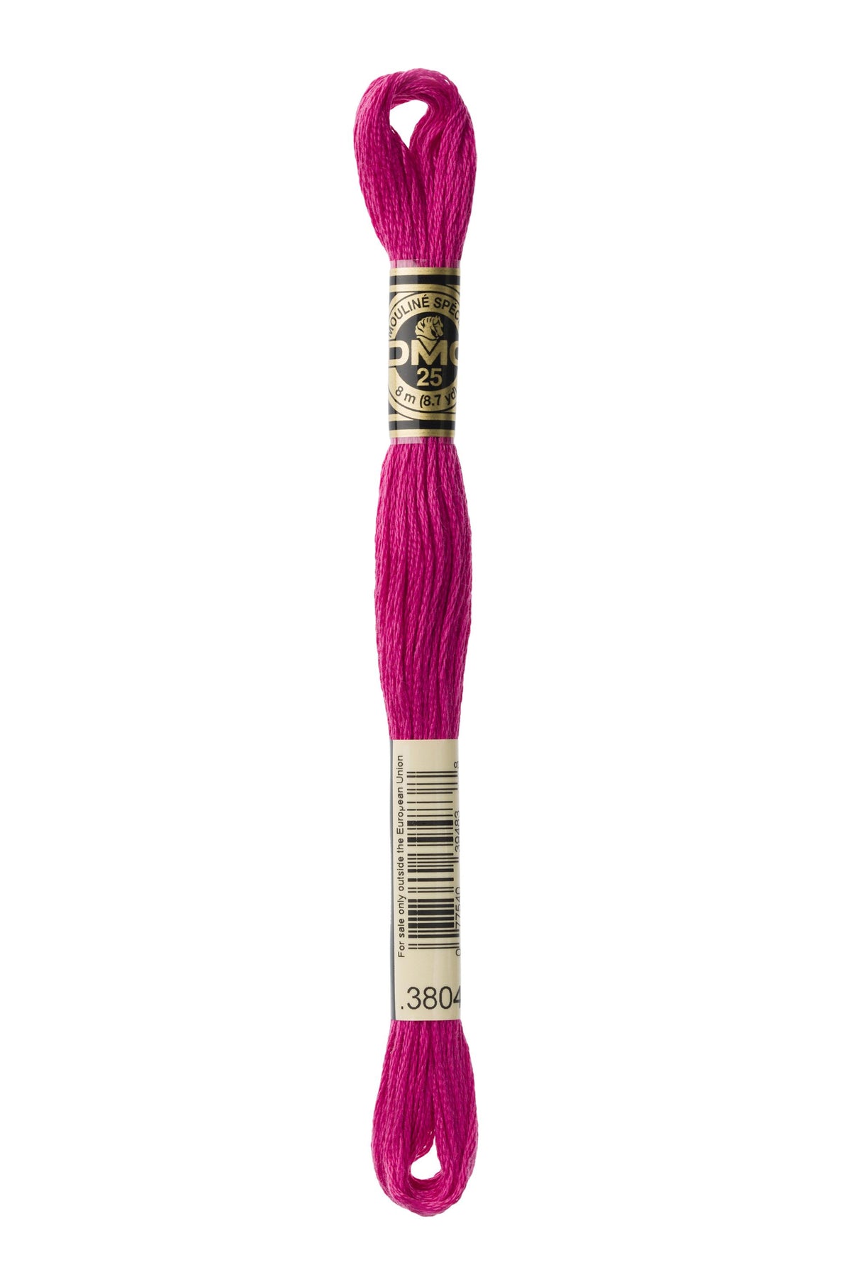 DMC Mouliné Spécial 25, colore 3804, matassina da 8 metri, 100% cotone