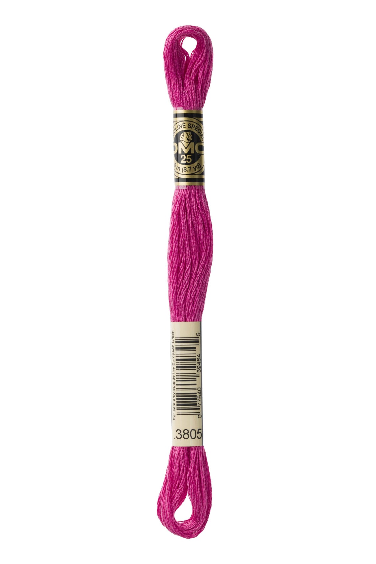 DMC Mouliné Spécial 25, colore 3805, matassina da 8 metri, 100% cotone