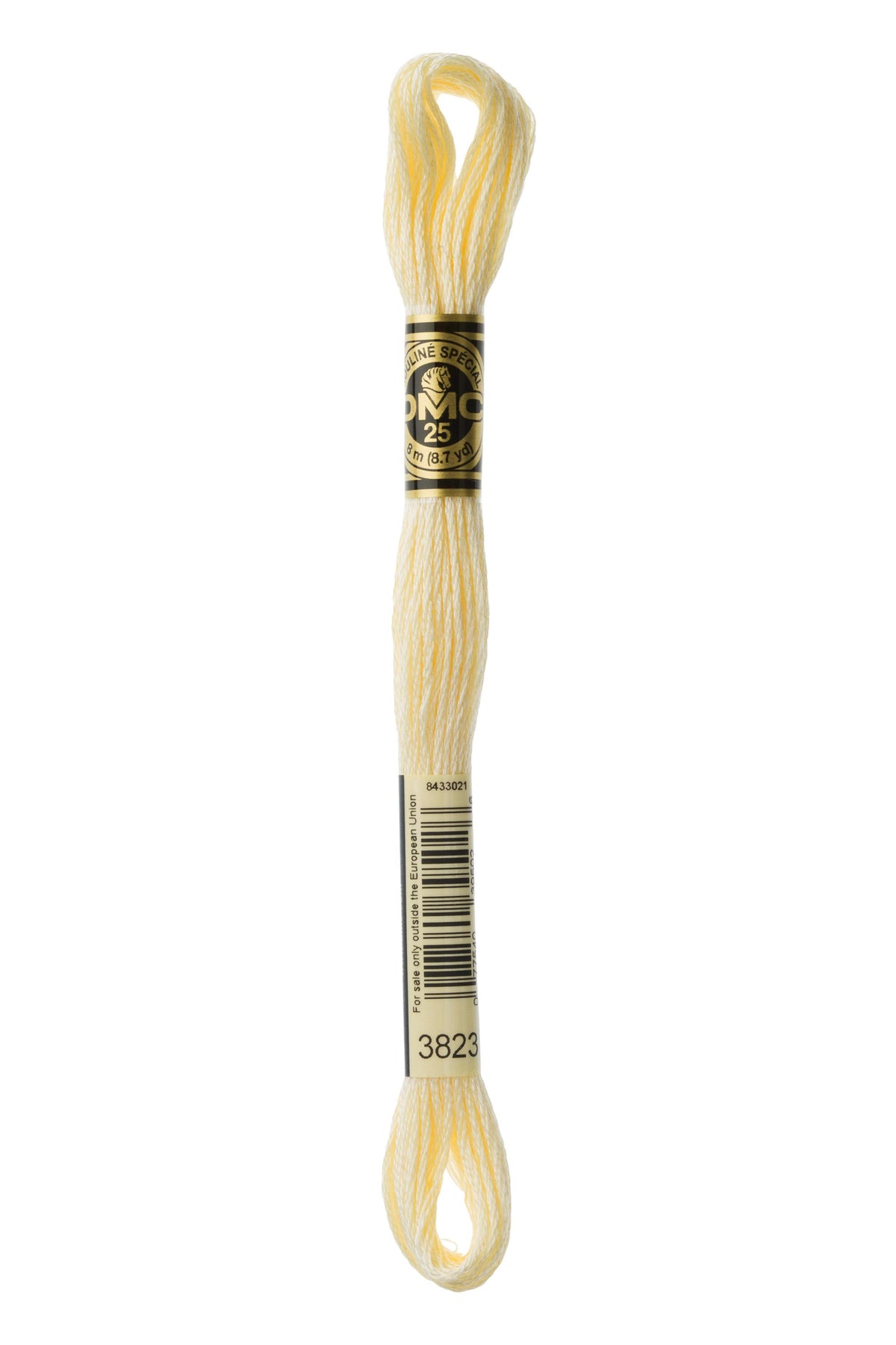 DMC Mouliné Spécial 25, colore 3823, matassina da 8 metri, 100% cotone