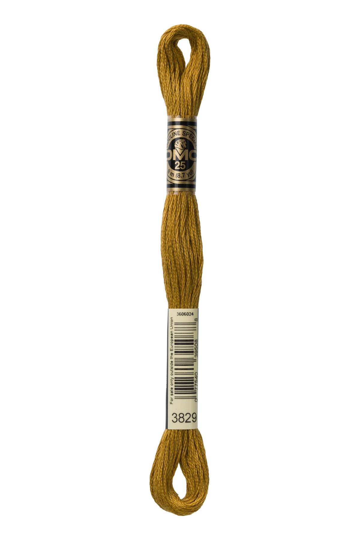 DMC Mouliné Spécial 25, colore 3829, matassina da 8 metri, 100% cotone