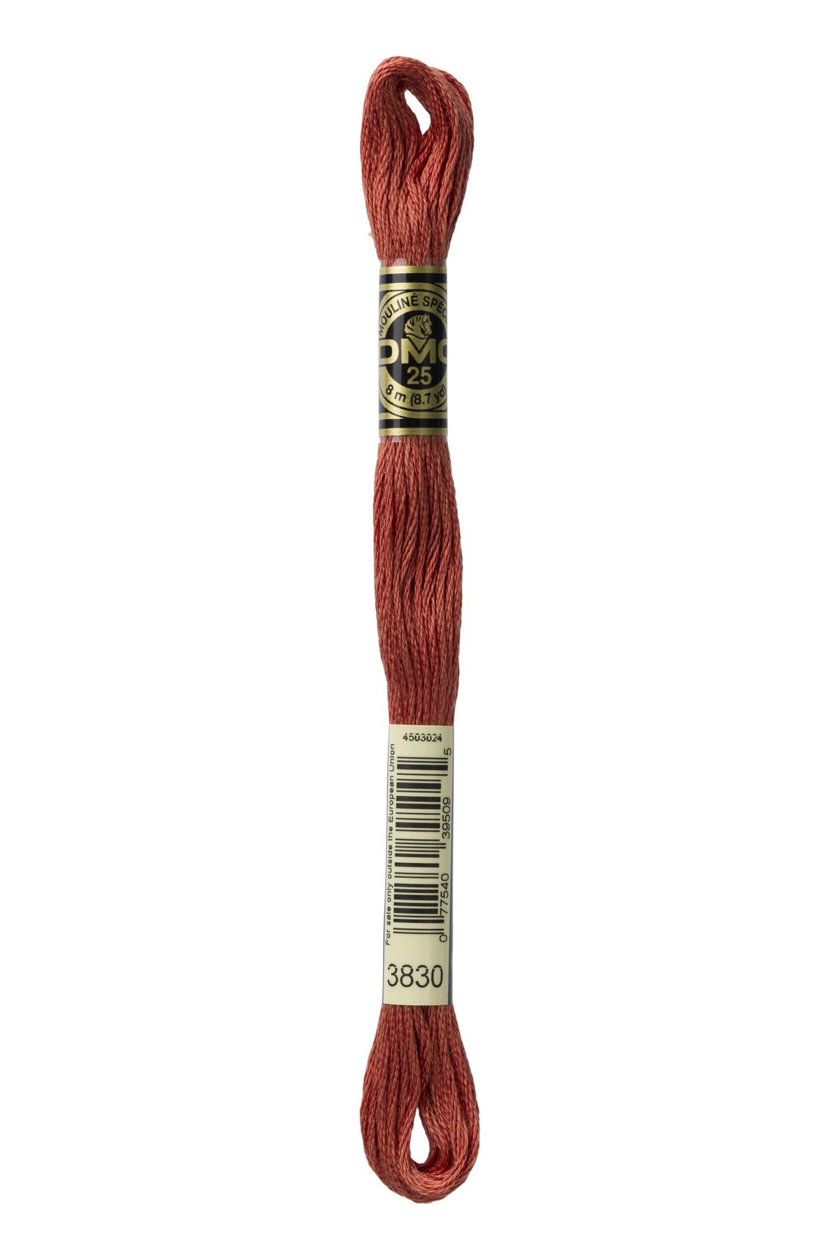 DMC Mouliné Spécial 25, colore 3830, matassina da 8 metri, 100% cotone