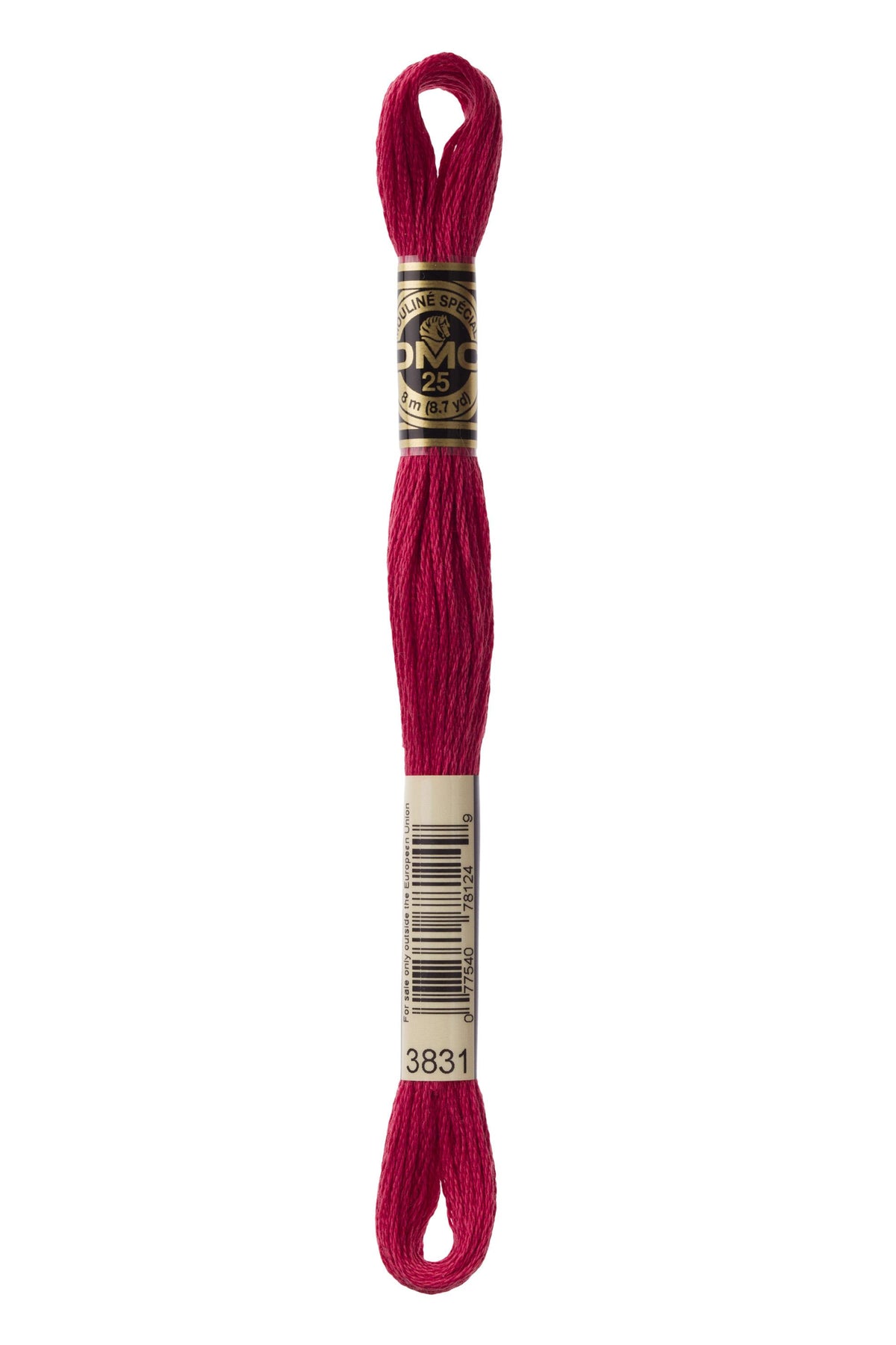 DMC Mouliné Spécial 25, colore 3831, matassina da 8 metri, 100% cotone