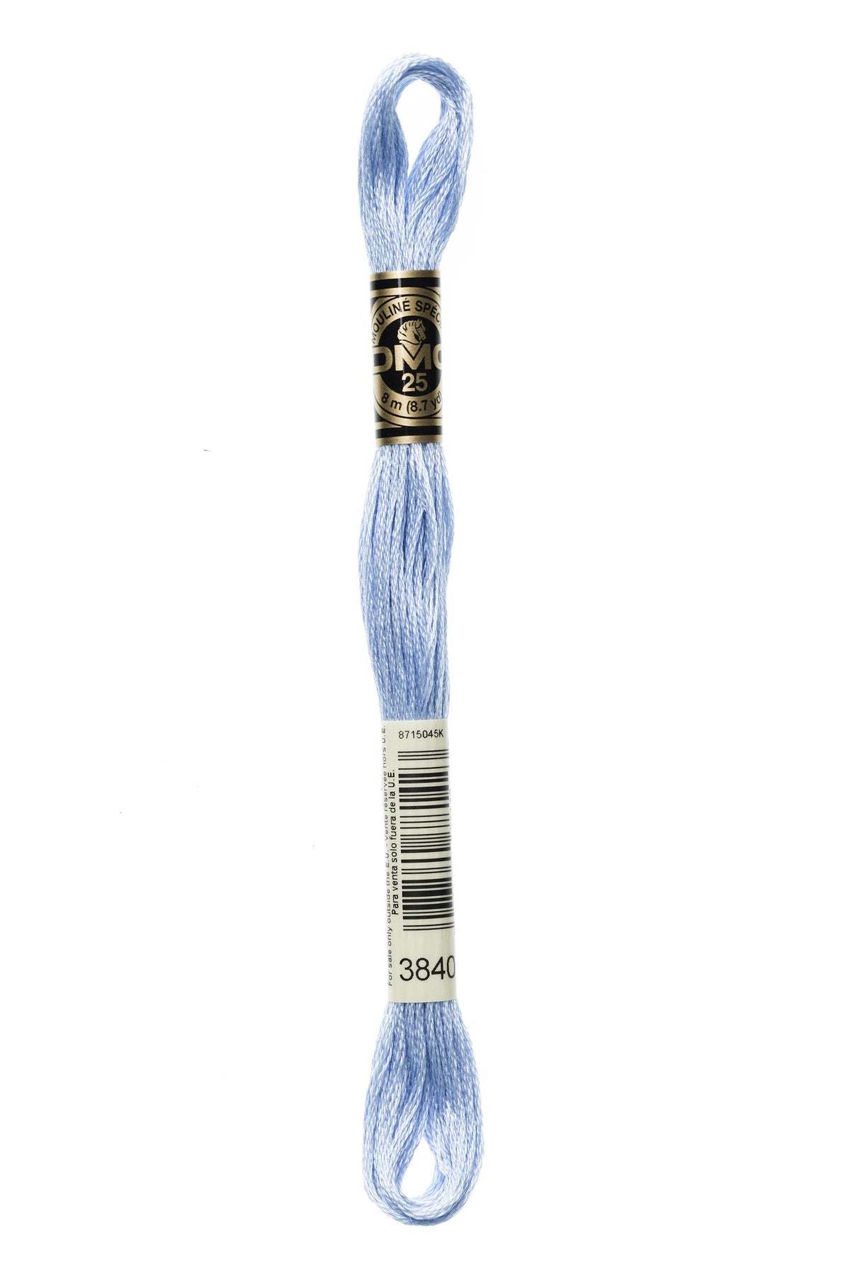 DMC Mouliné Spécial 25, colore 3840, matassina da 8 metri, 100% cotone
