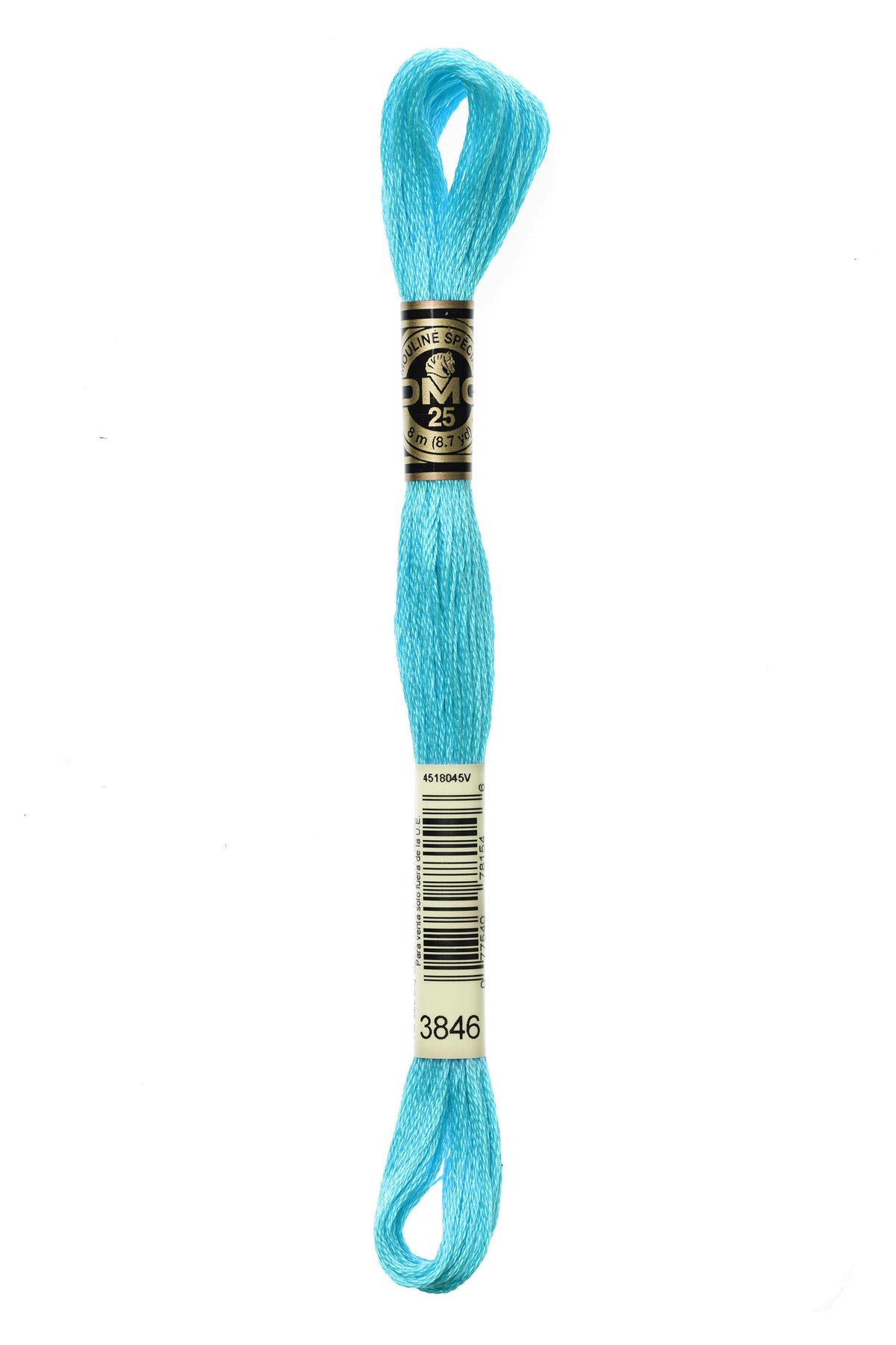 DMC Mouliné Spécial 25, colore 3846, matassina da 8 metri, 100% cotone