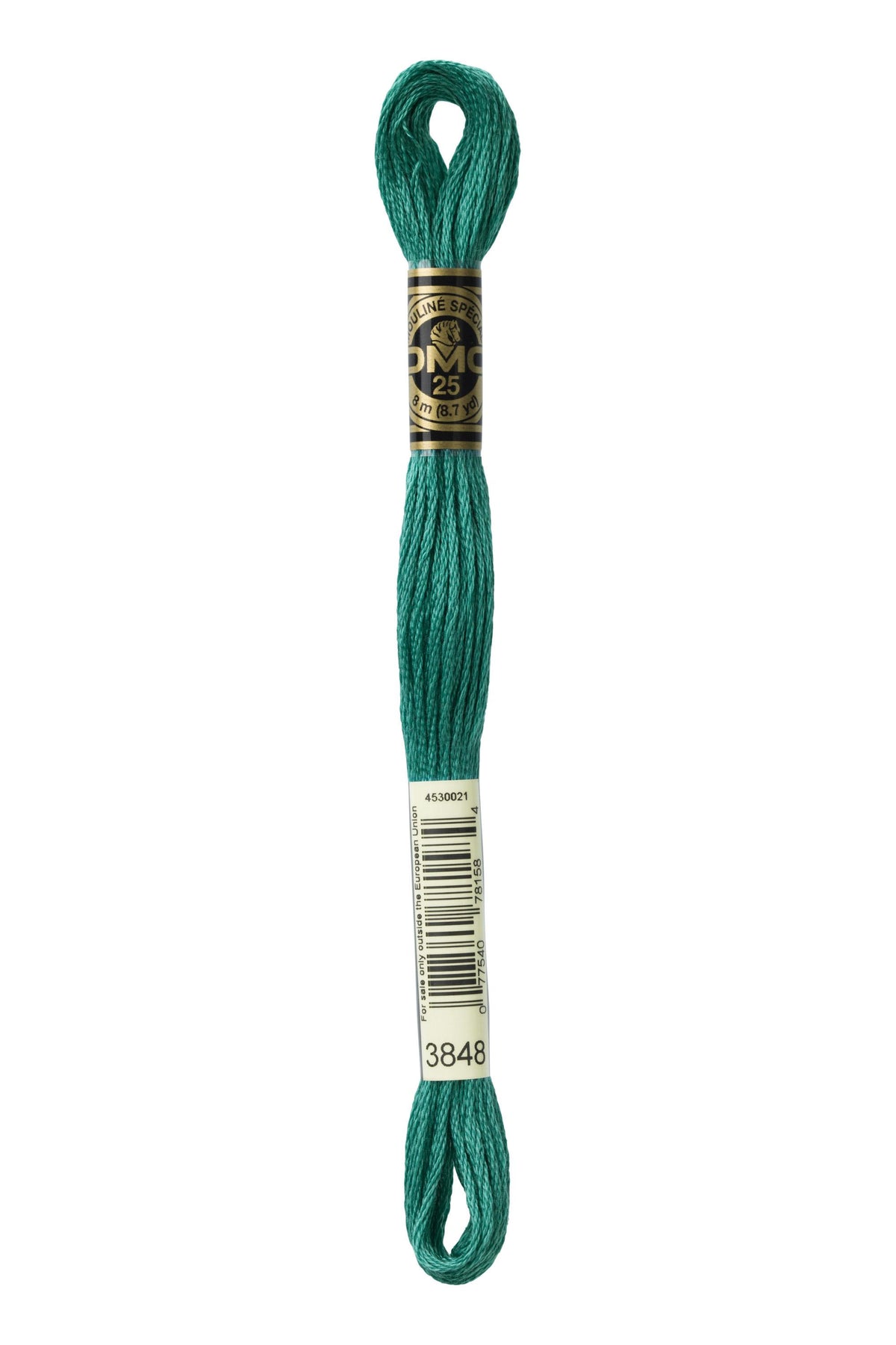 DMC Mouliné Spécial 25, colore 3848, matassina da 8 metri, 100% cotone