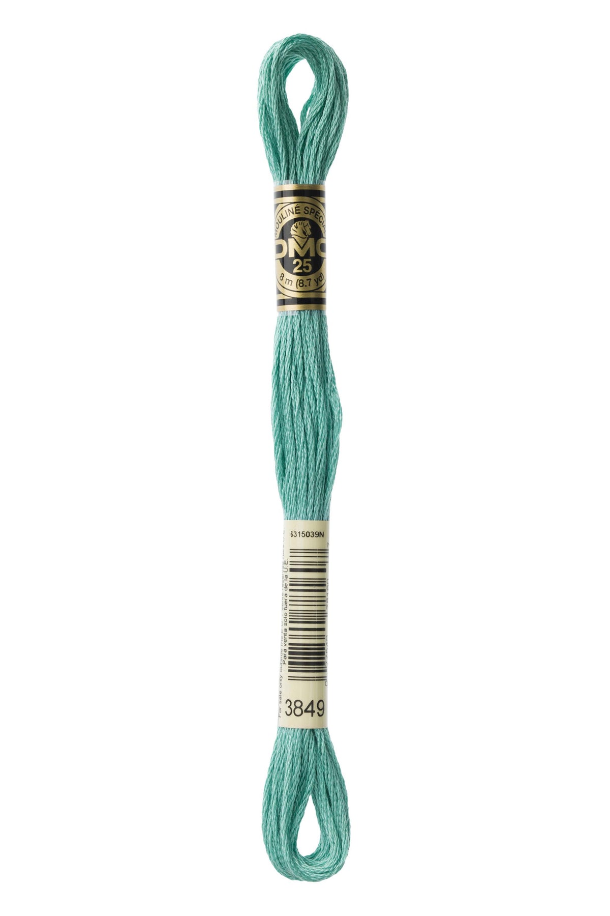 DMC Mouliné Spécial 25, colore 3849, matassina da 8 metri, 100% cotone