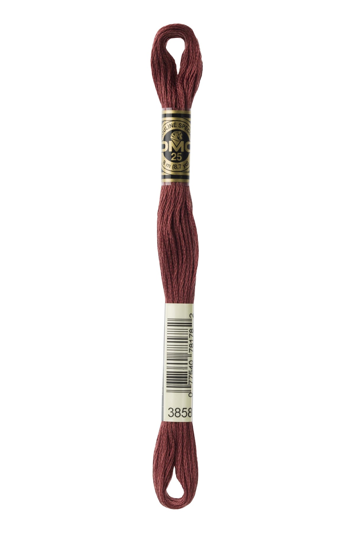DMC Mouliné Spécial 25, colore 3858, matassina da 8 metri, 100% cotone