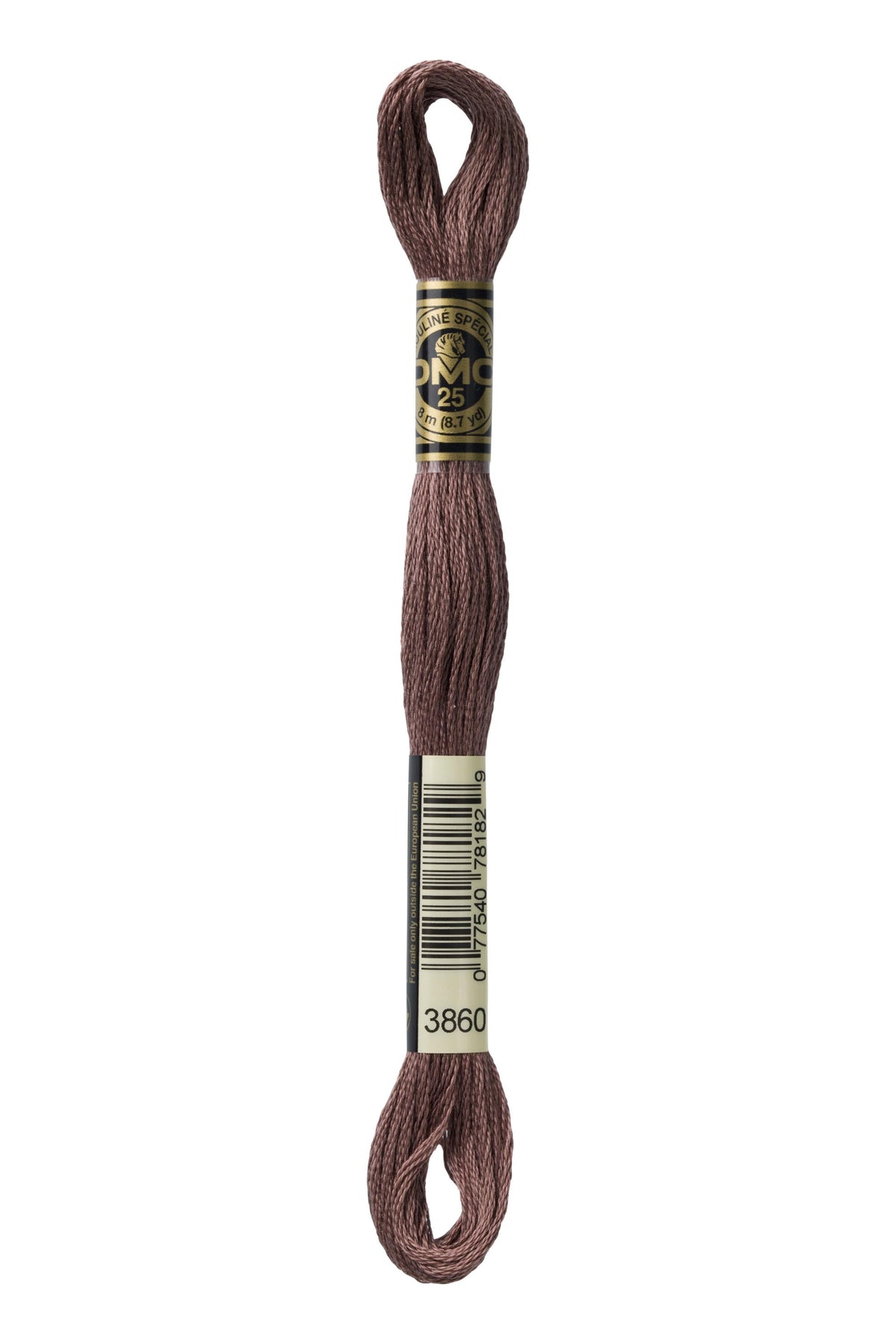 DMC Mouliné Spécial 25, colore 3860, matassina da 8 metri, 100% cotone